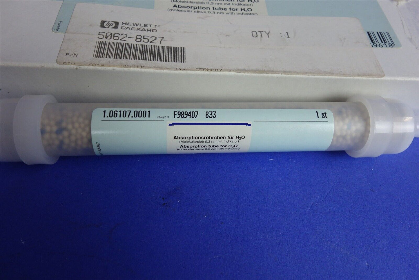 HP 5062-8527 1.06107.0003 H2O Absorption Tube Moisture H2O Trap GC