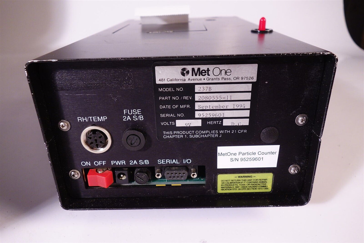 MetOne 237B Laser Particle Counter with 085A Probe - Great Working Condition