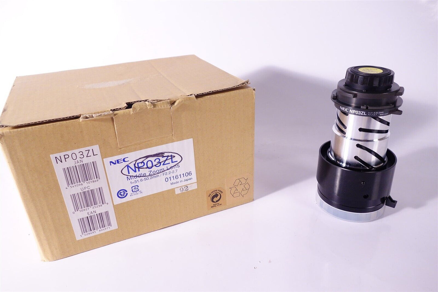 New in box NEC NP03ZL Projector Zoom Lens f=31.6-50.2mm F2.2-2.7