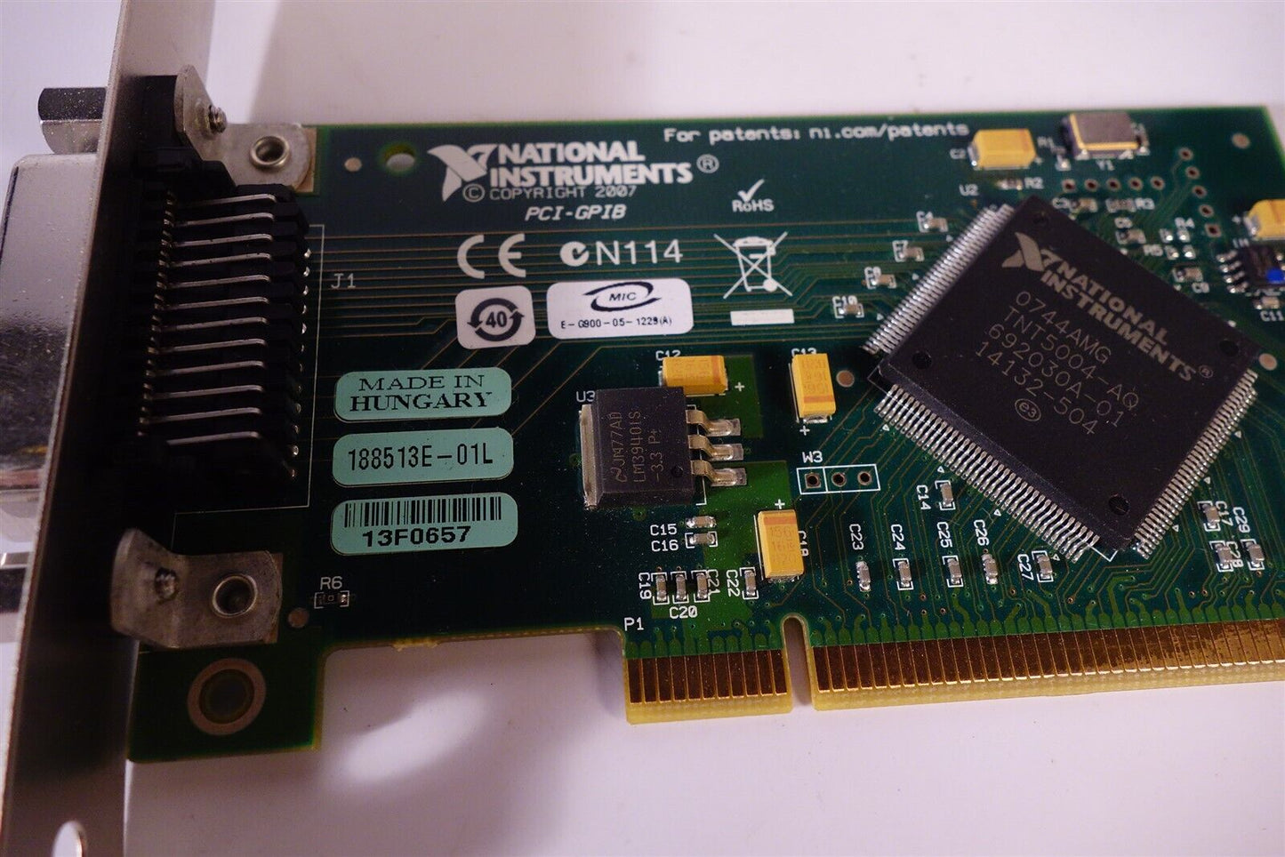 National Instruments PCI-GPIB PCI GPIB Board 188513E-01L