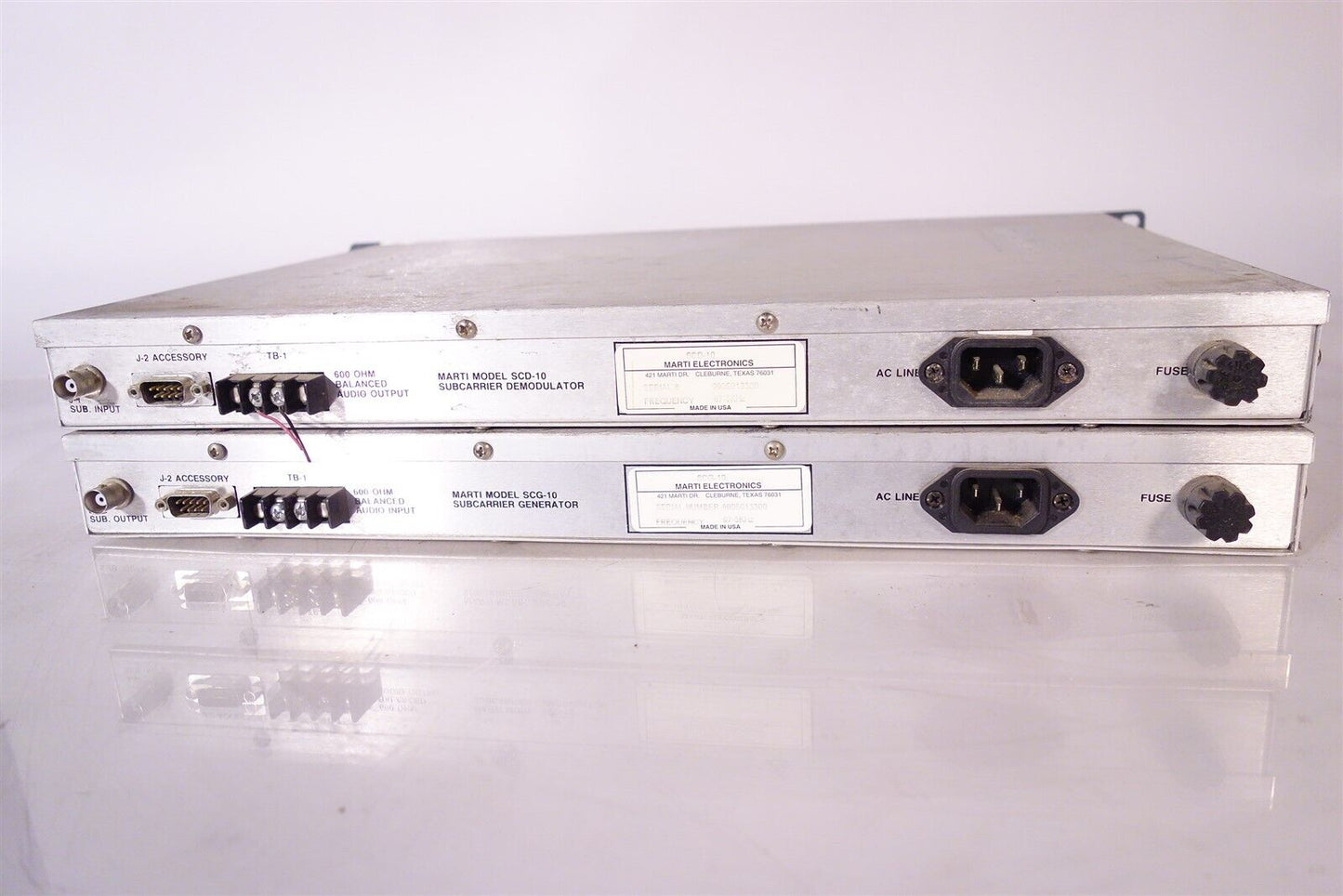 Marti SCD-10 SCG-10 Subcarrier Demodulator / Generator Combo for Broadcast - EXC