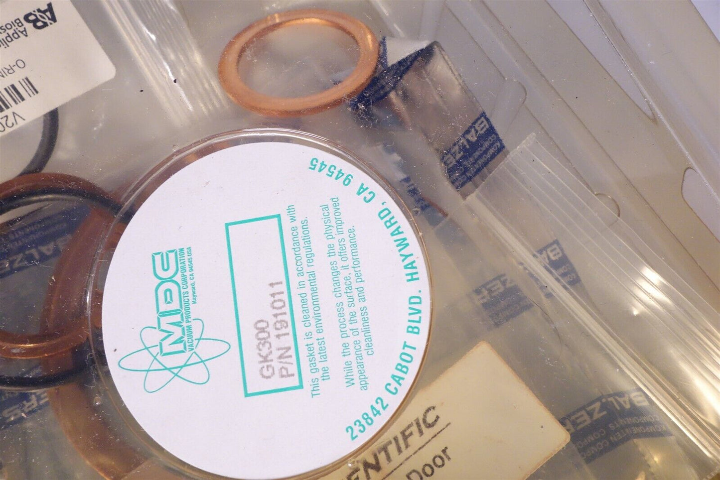 ? JBI / Balzers High Vacuum O-Rings & Seals / Gasket