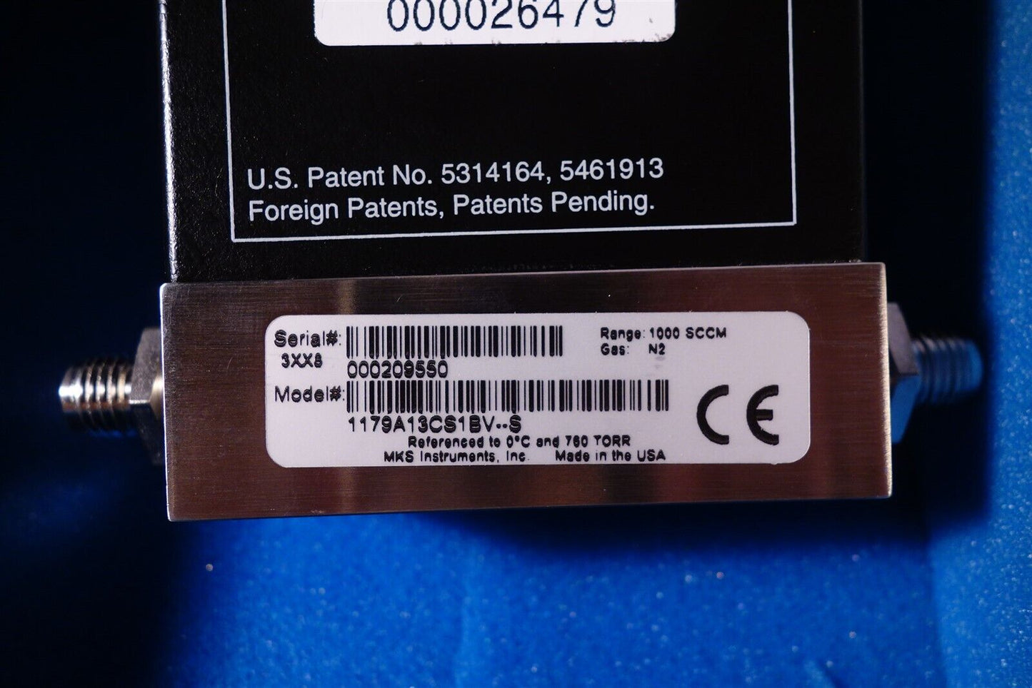 MKS Mass-Flo Controller 1179A13CS1BV..S 1000SCCM N2