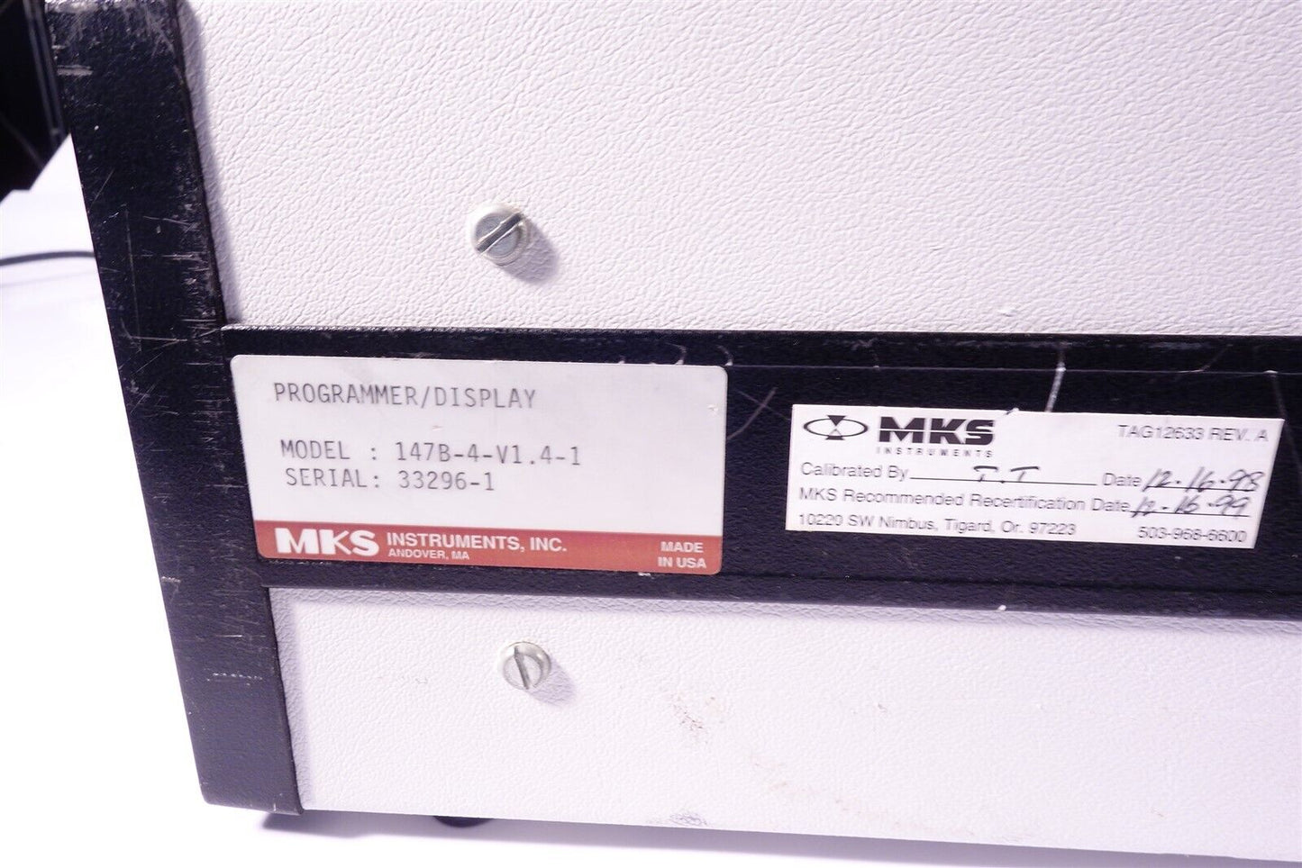 MKS Multi Gas Controller Model 147 147B Working Condition