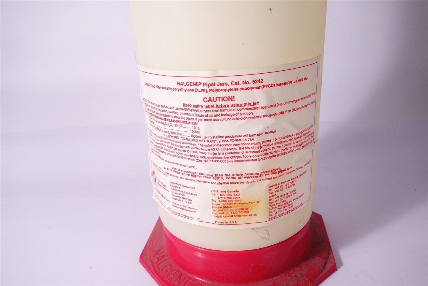 Nalgene Pipet Washer-Rinser Excellent