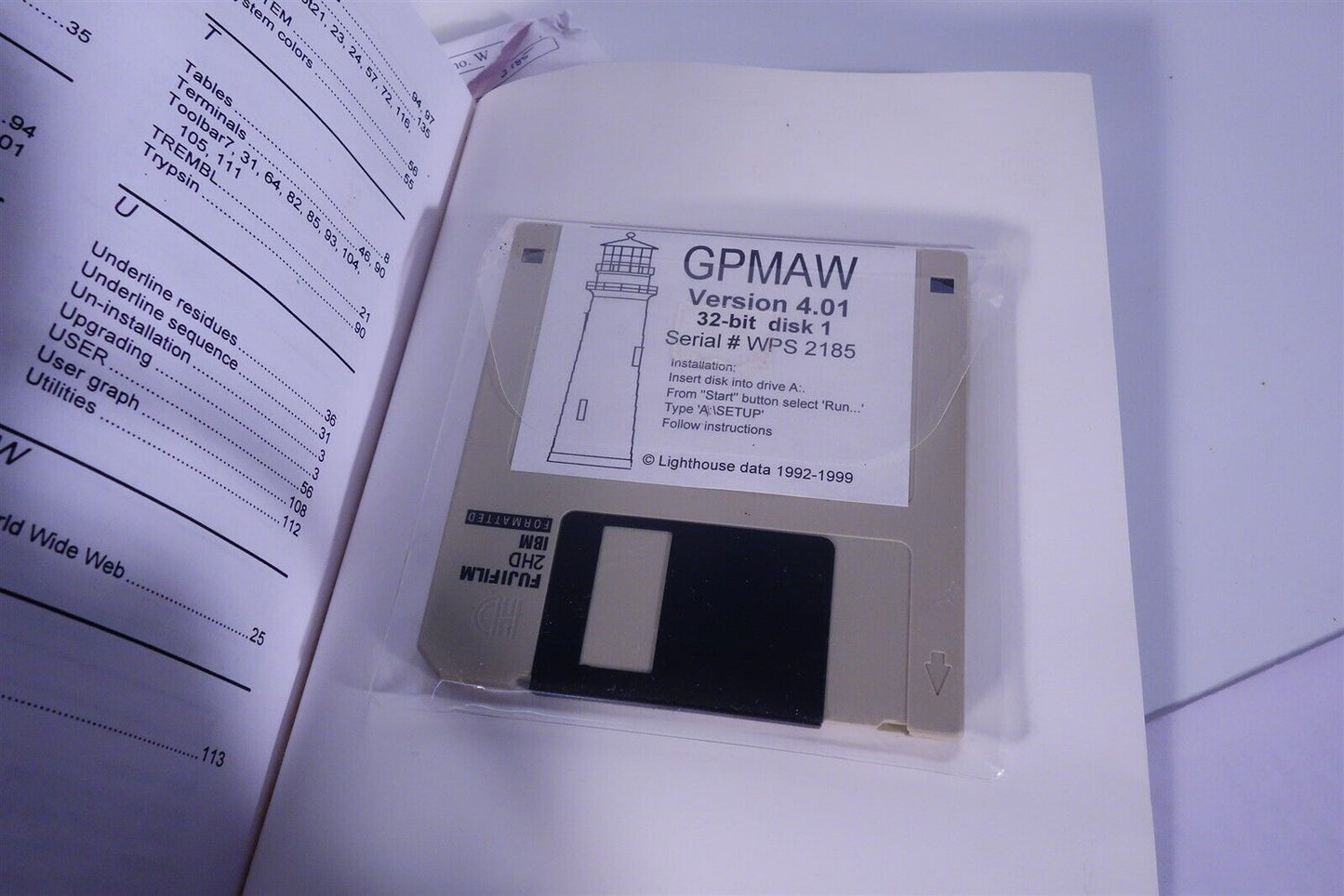 Lighthouse Data GPMAW Version 4.0 Protein / Mass Analysis Spectrometer Software
