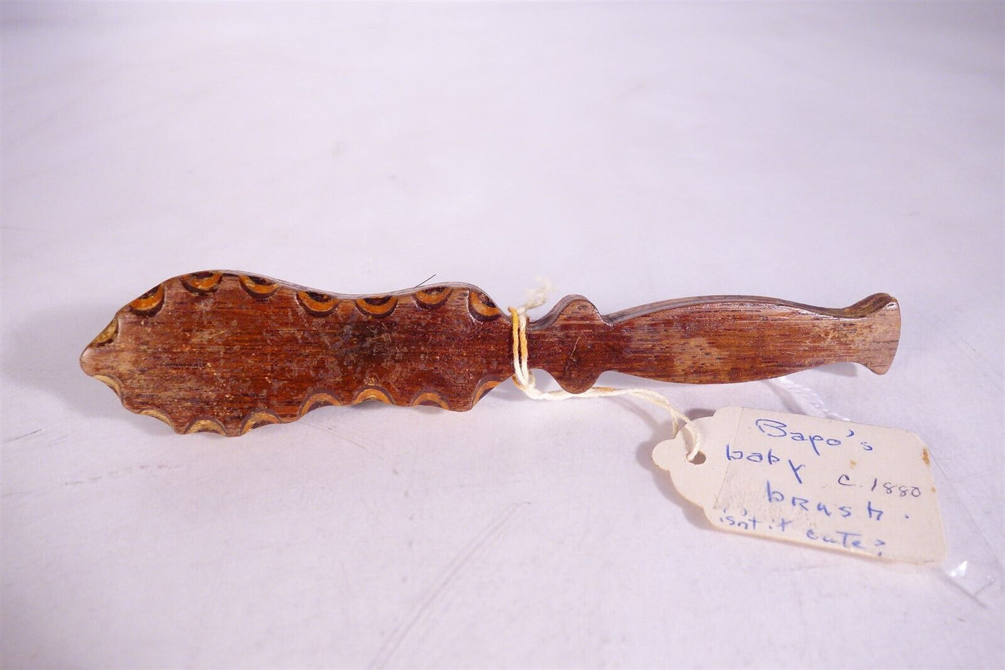 Antique Wooden Baby brush c1880's