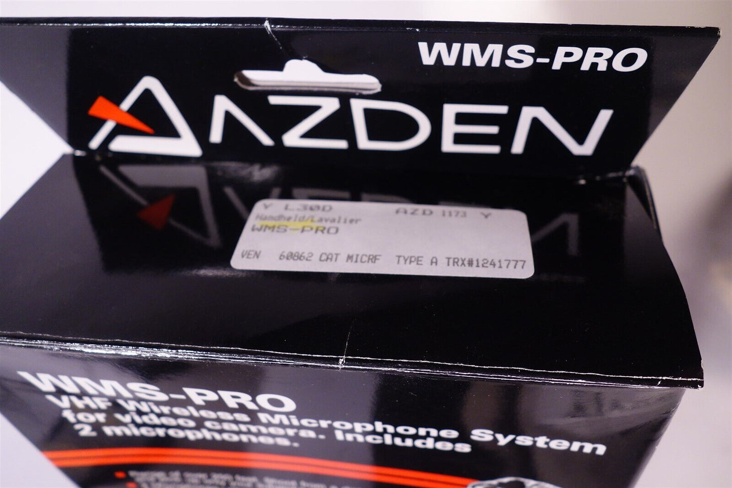 Azden WMS-Pro VHF Wireless Mic System Video DSLR Transmitter / Receiver, 2 Mics