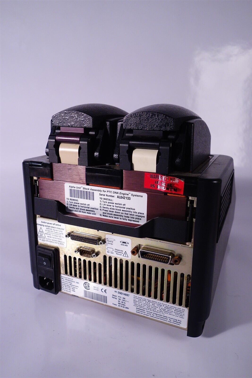 BIORAD / MJ Research PTC-200 DNA thermal cycler PCR Machine Double Block