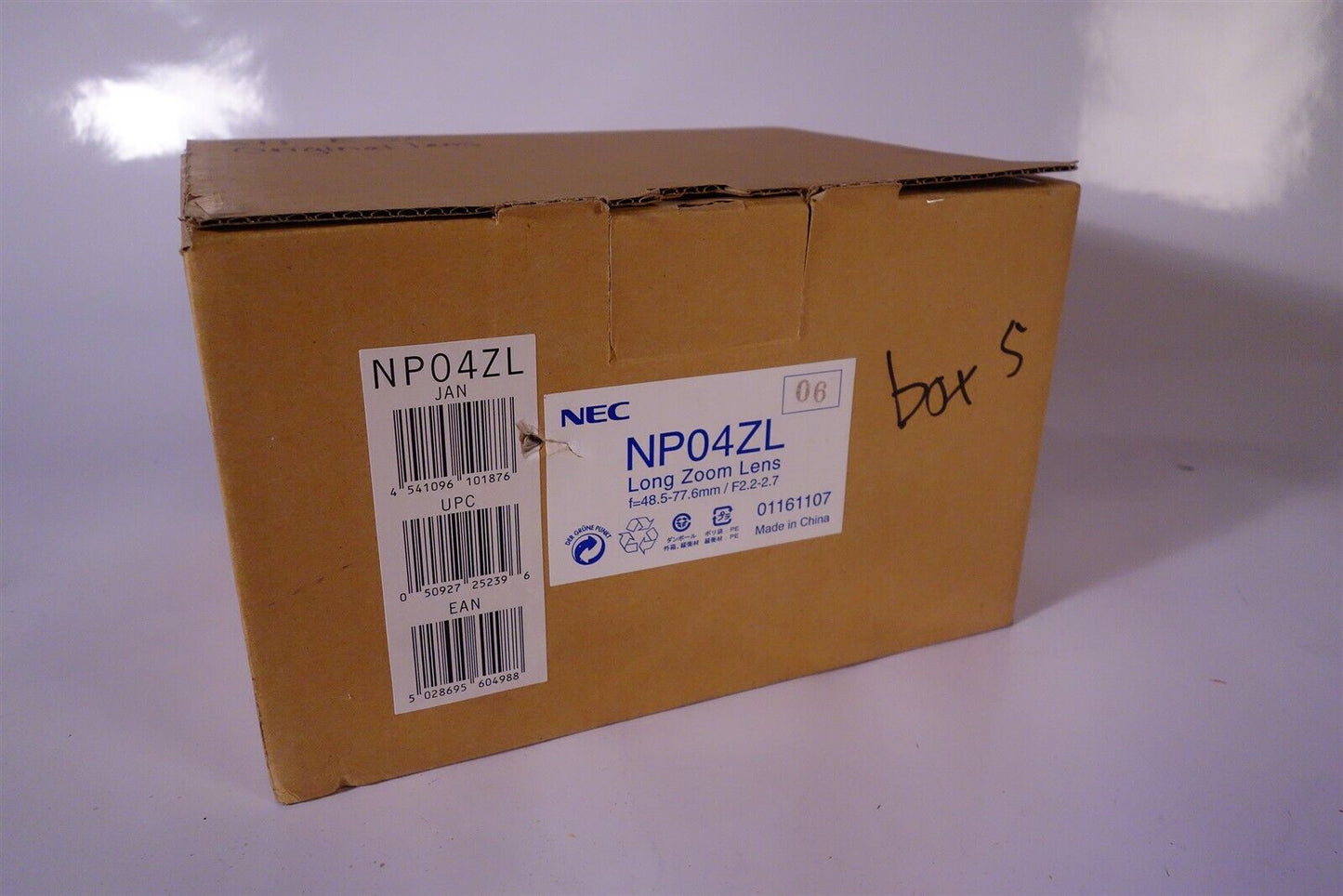 NEC NP04ZL Long Throw 2.98-4.77 Projector Zoom Lens NP2000/NP2150/NP3150/NP3250