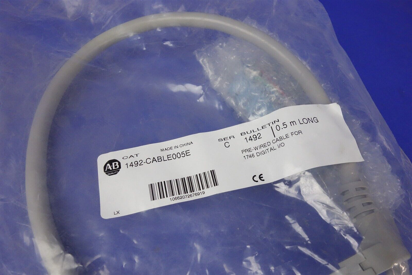 AB Allen Bradley SLC 500 1492 Cable 1492-Cable005E .5M 1746 Digital I/O NEW