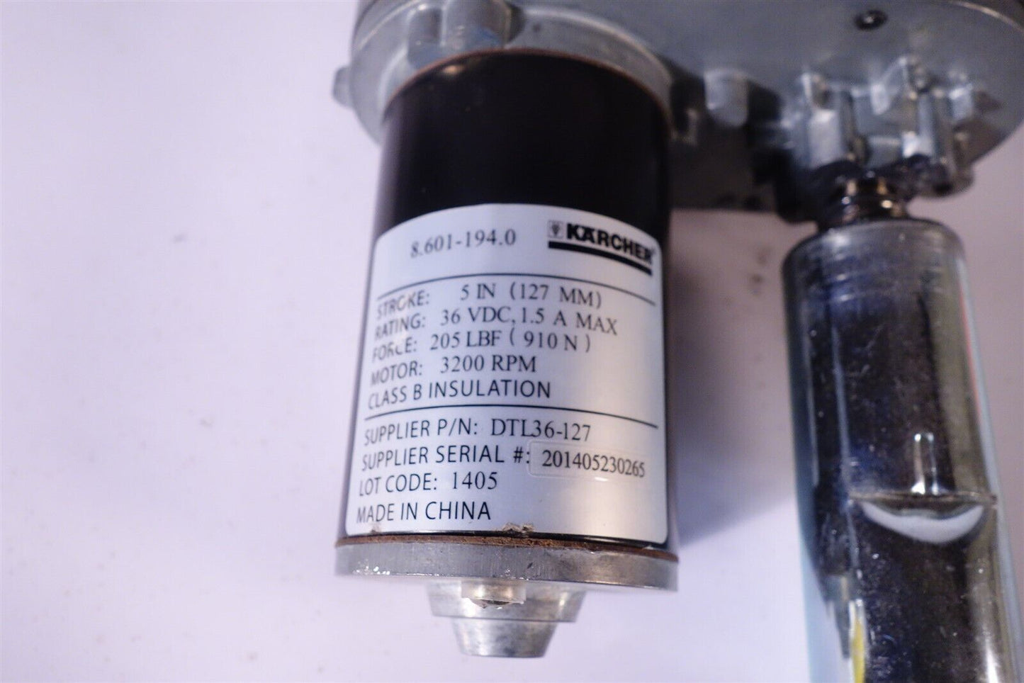 Windsor Karcher 8.635-296.0 ACTUATOR, 36 VDC, 4.0 STROKE