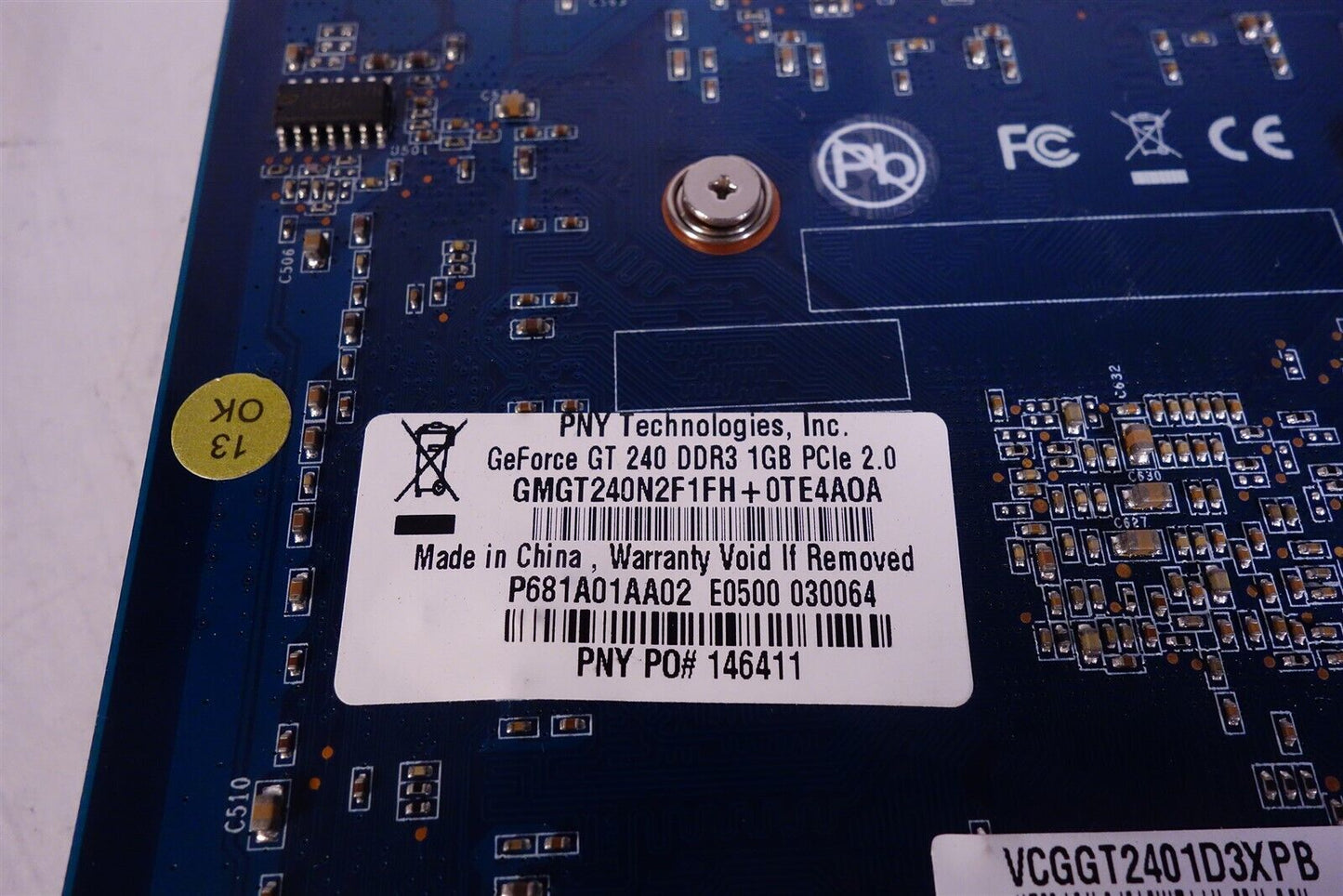 PNY Verto Geforce GT 240 1GB DDR3 PCle Video Card VCGGT2401D3XPB