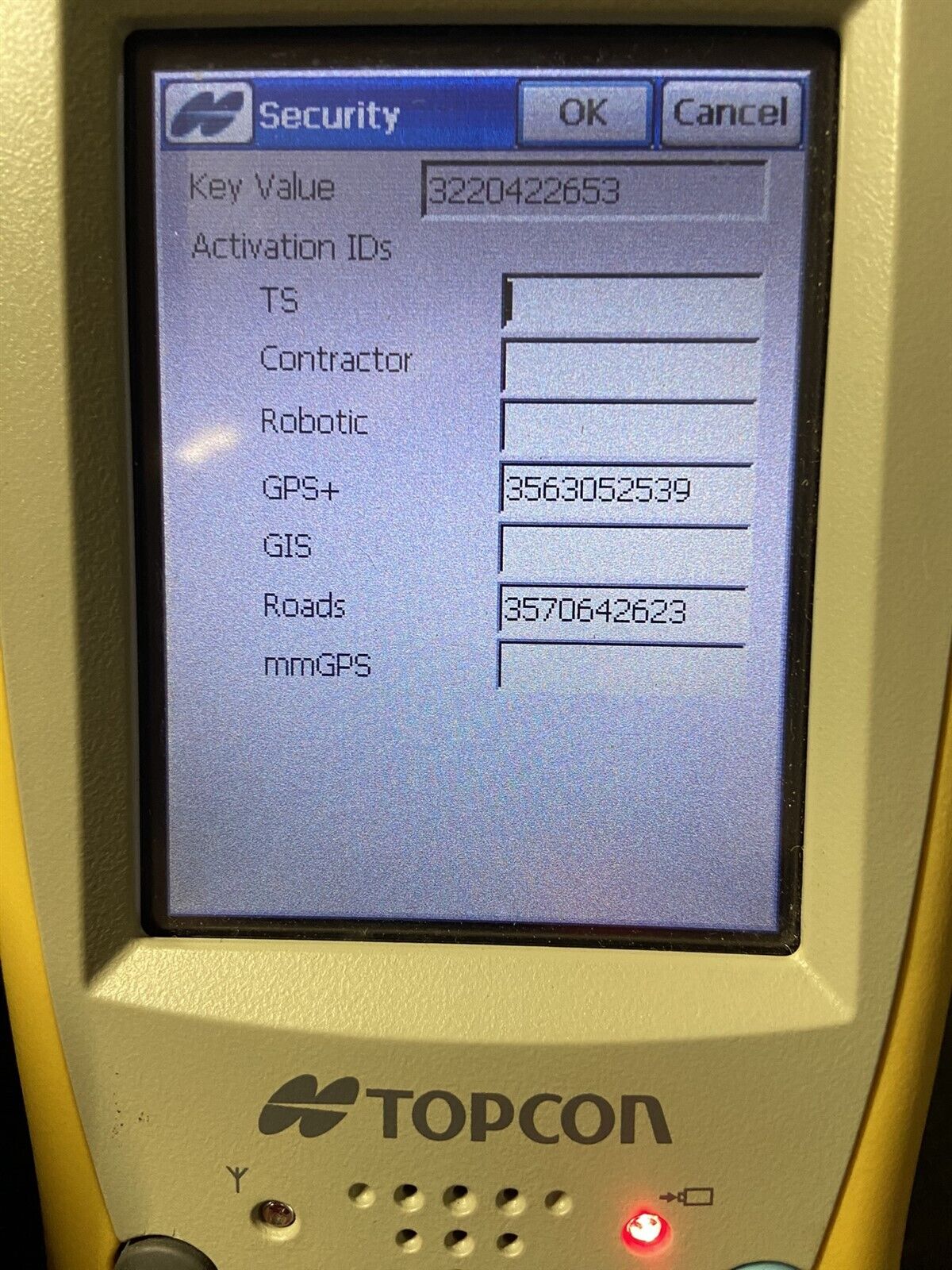 TOPCON FC-200 Total Station Data Collector + Bracket + Battery + Charger