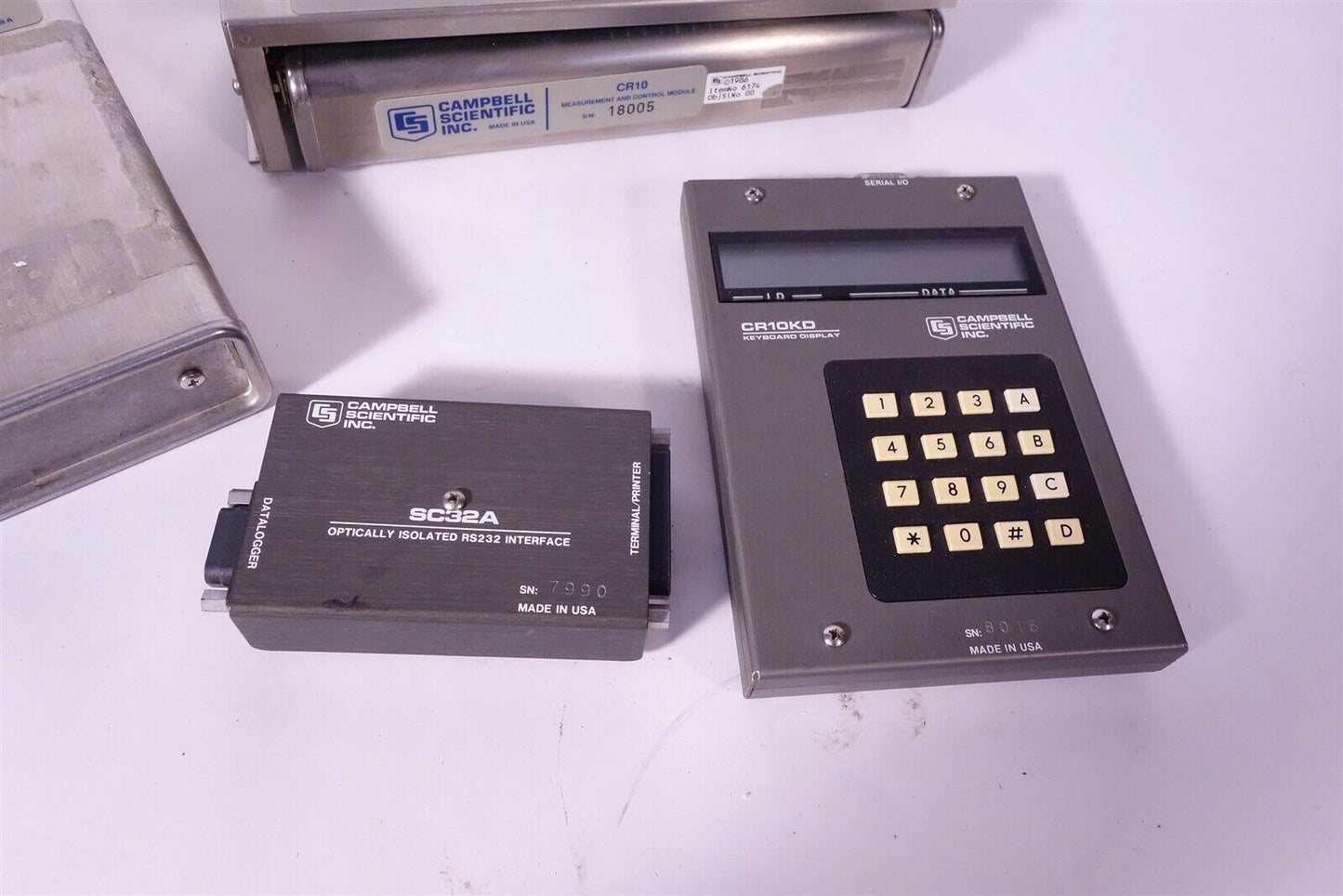 Campbell Scientific Datalogger Lot SC32A CR10 CR10X CR10KD SM192