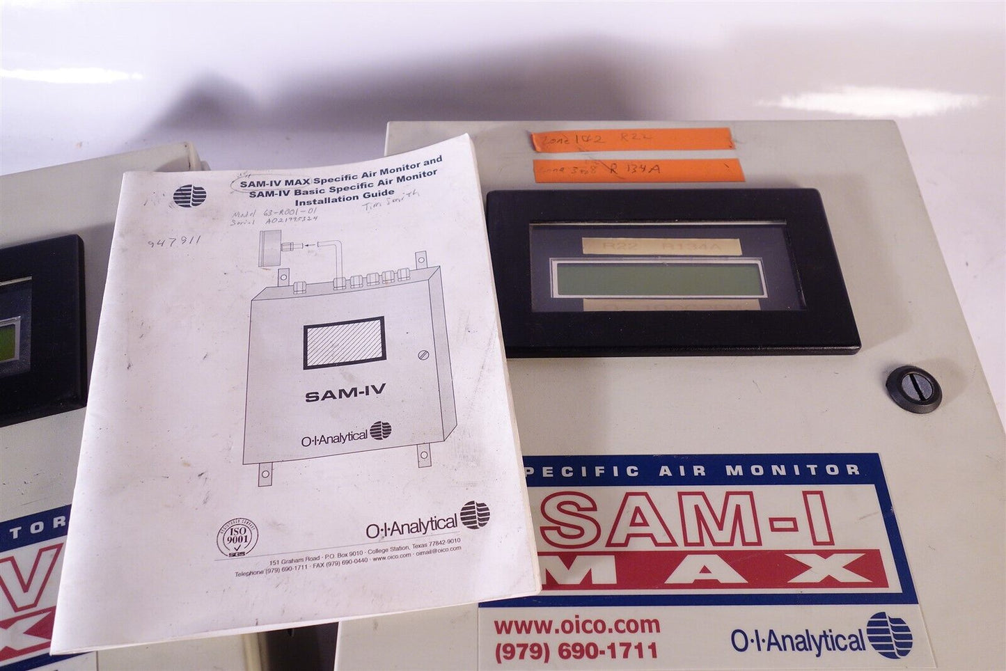 Lot of 2 O-I ANALYTICAL REFRIGERANT MONITOR SAM-IV MAX