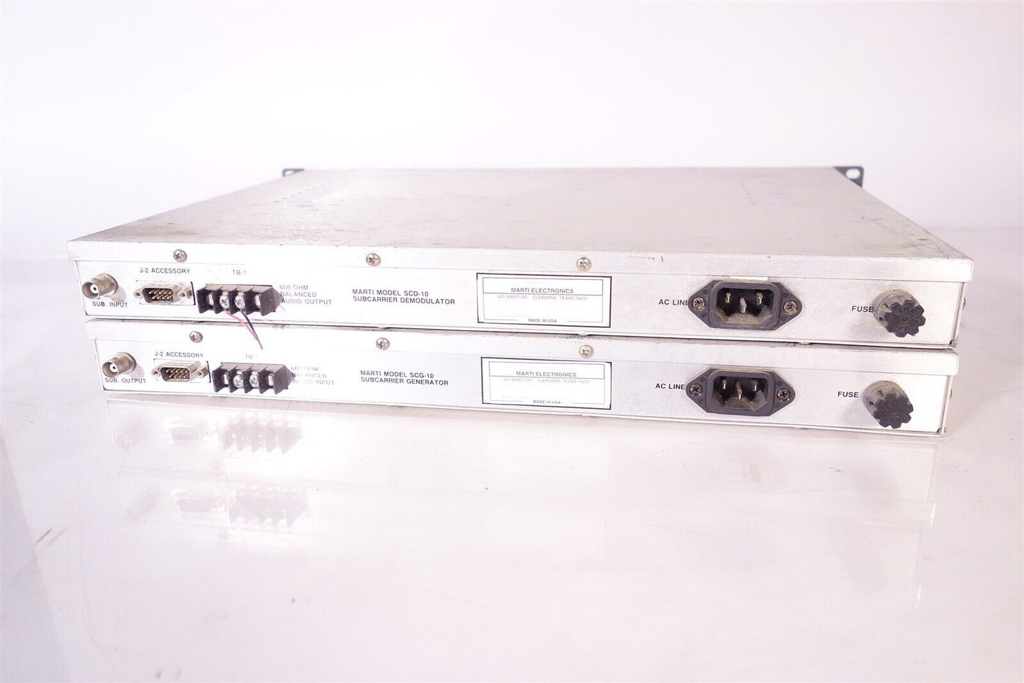 Marti SCD-10 SCG-10 Subcarrier Demodulator / Generator Combo for Broadcast - EXC