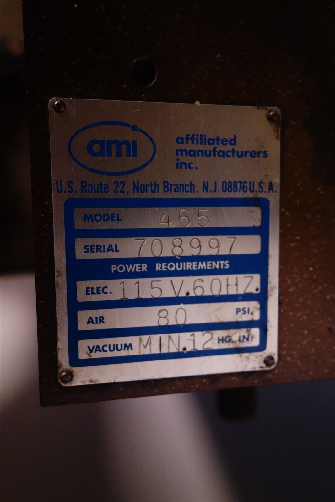 AMI Presco Model 465 Screen / Printer Semiconductor PCB Presco