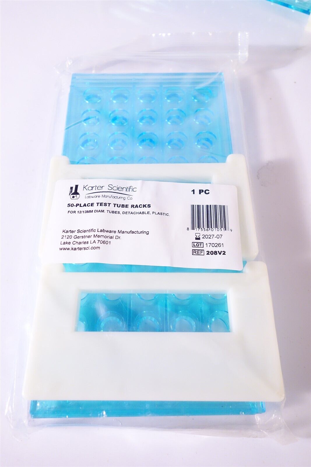 New Karter 50-plate Test Tube Rack for 12/13mm diameter tubes