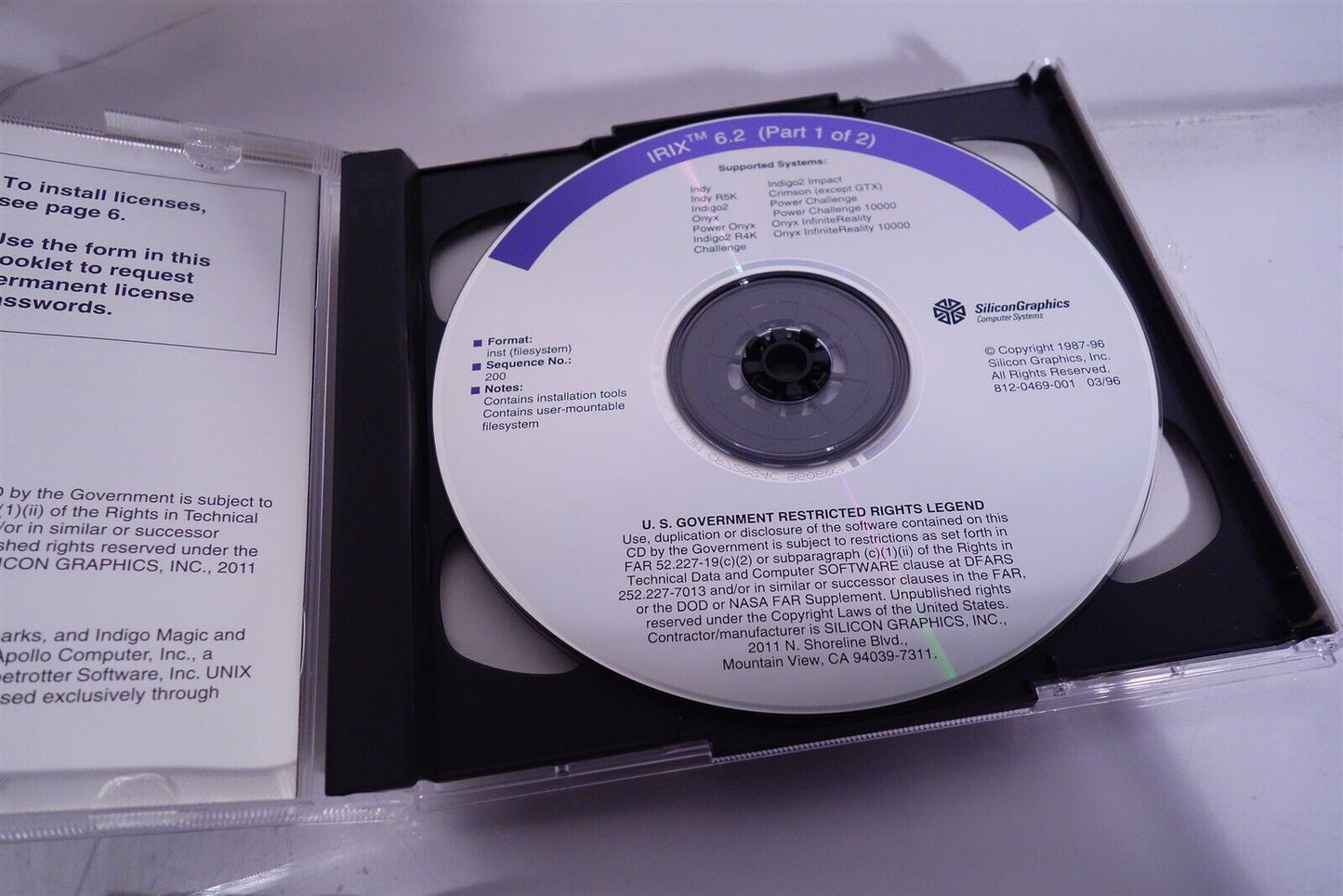 SGI Silicon Graphics IRIX 6.2 + Software Collection