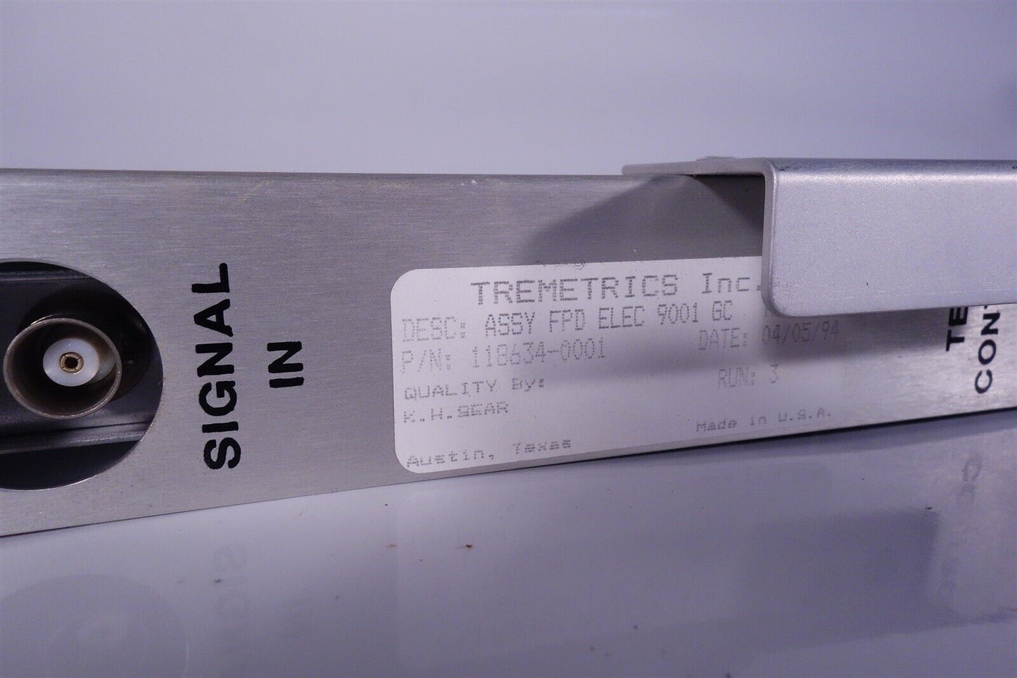 Tremetrics FPD 9001 Tremetrics Finnigan 9001 Gas Chromatograph 118634-0001