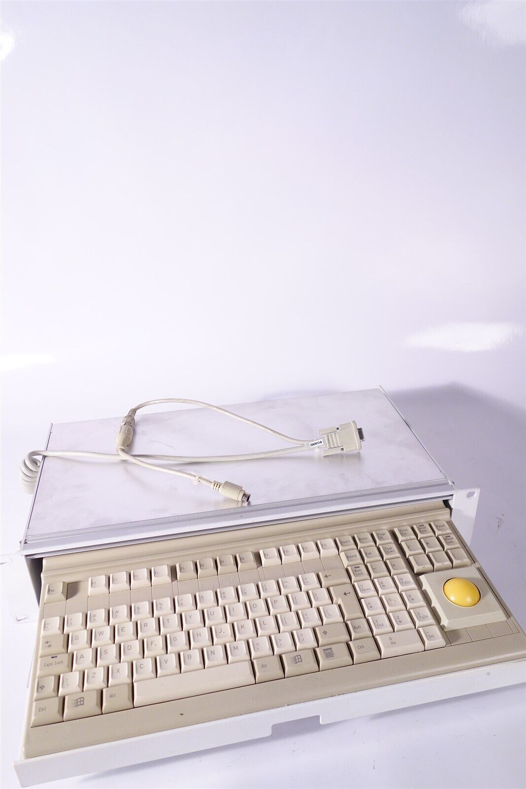 RAFI Type B7 B8 Industrial Keyboard with tray and integrated trackball Rare