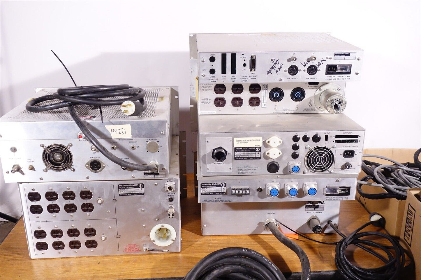 Physical Electronics PHI / Perkin Elmer Large lot of Components + Cables