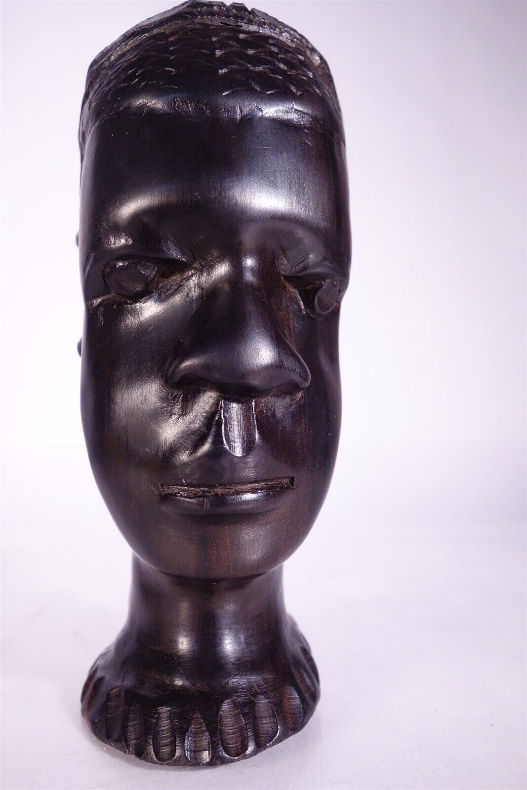 Antique / Wood African Africa Head / Sculture Marked on Bottom with History