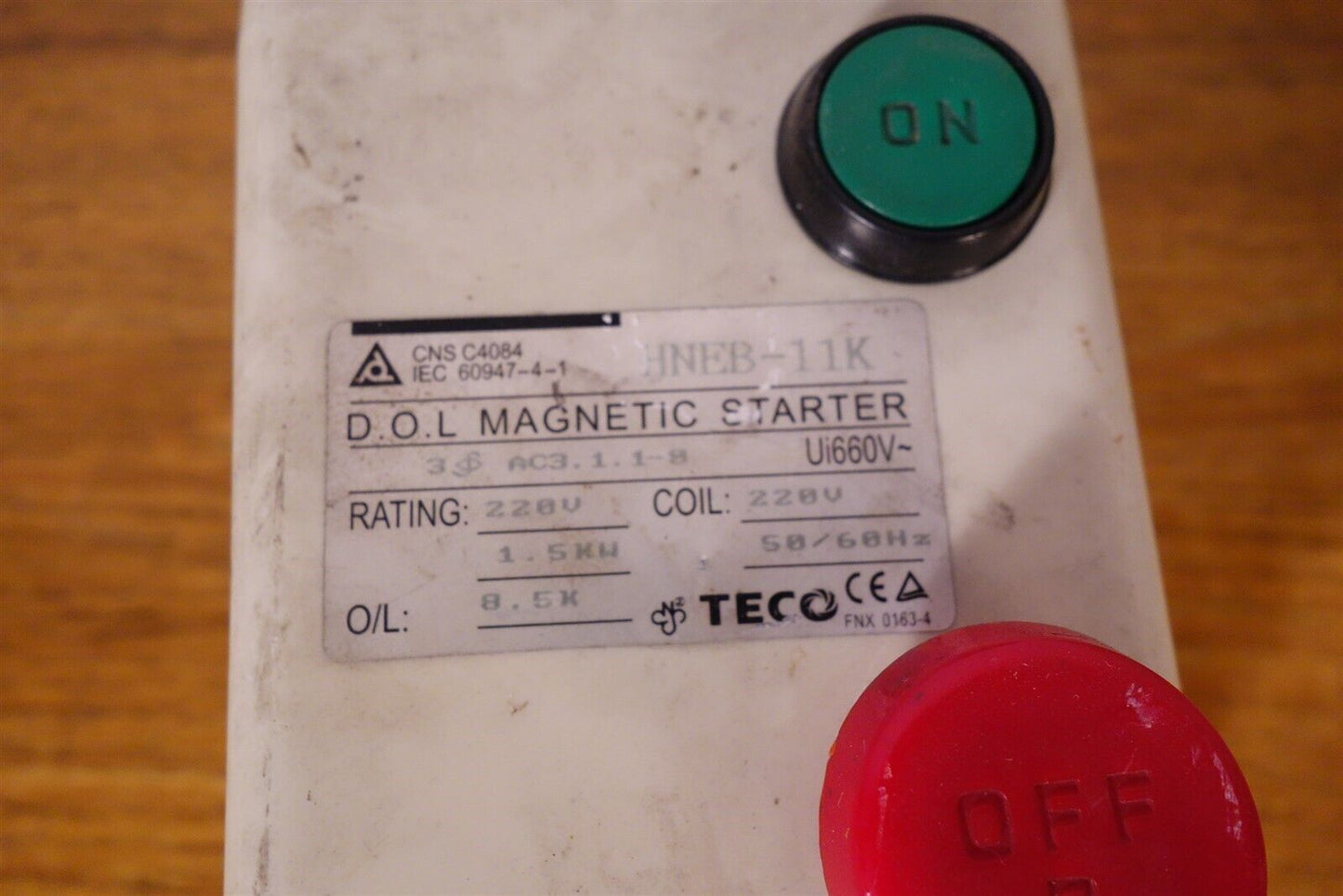 Teco for DELTA D.O.L. 220V Contactor Magnetic Starter HNEB-11K