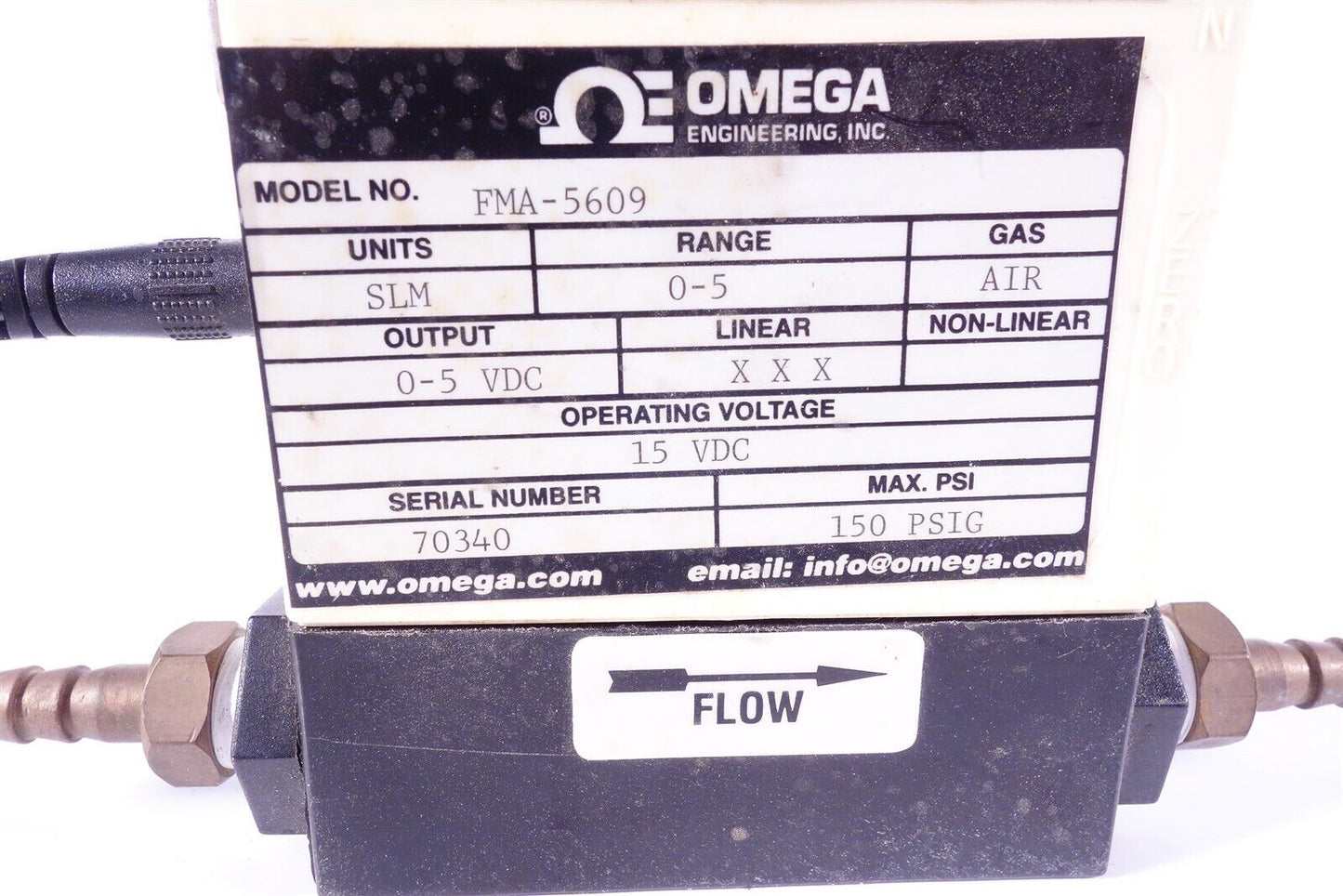 Omega Mass Flow Meter / Sensor FMA-5609