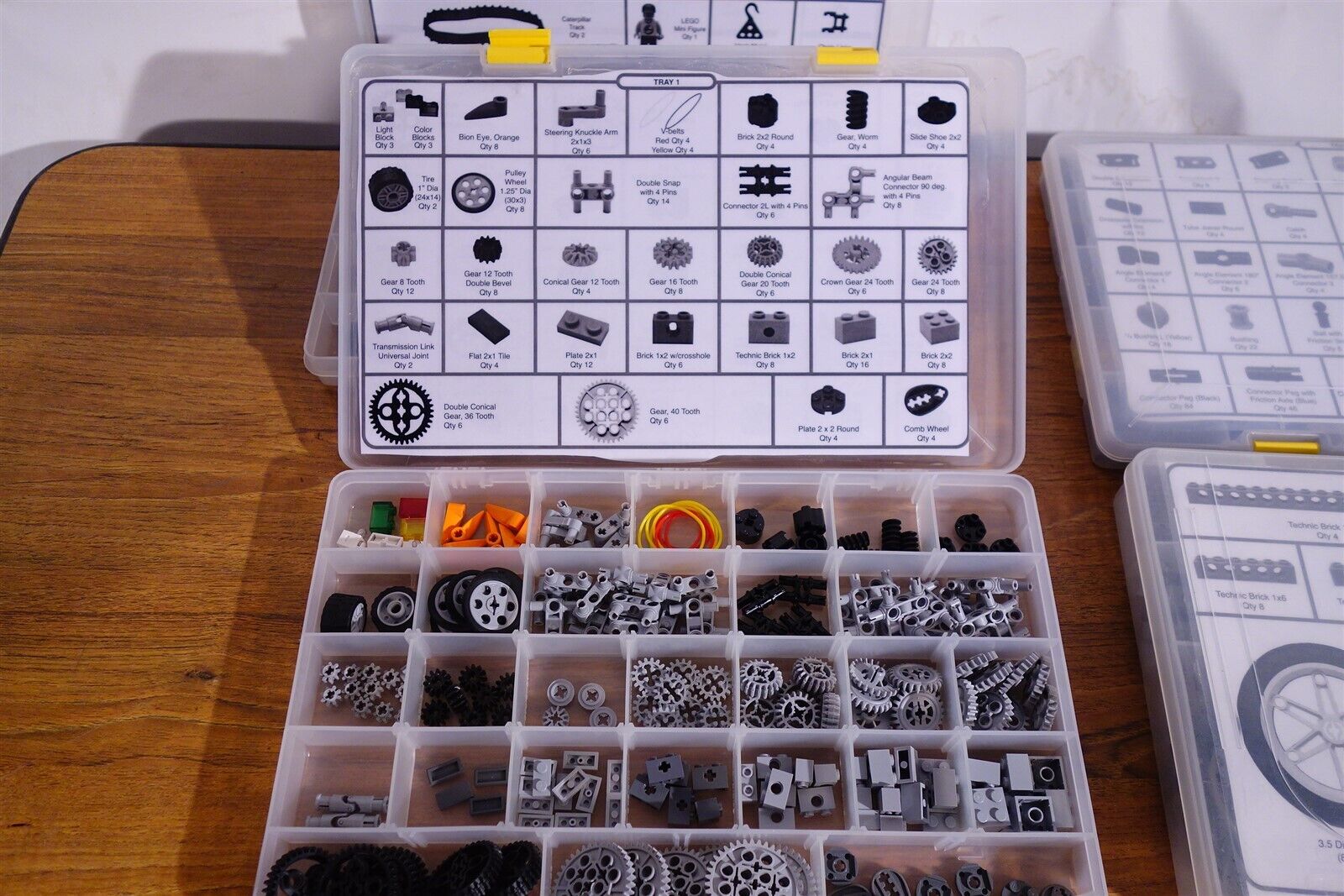 Lot of Lego Mindstorms NXT Education Parts / Accessories in Labeled Bins 