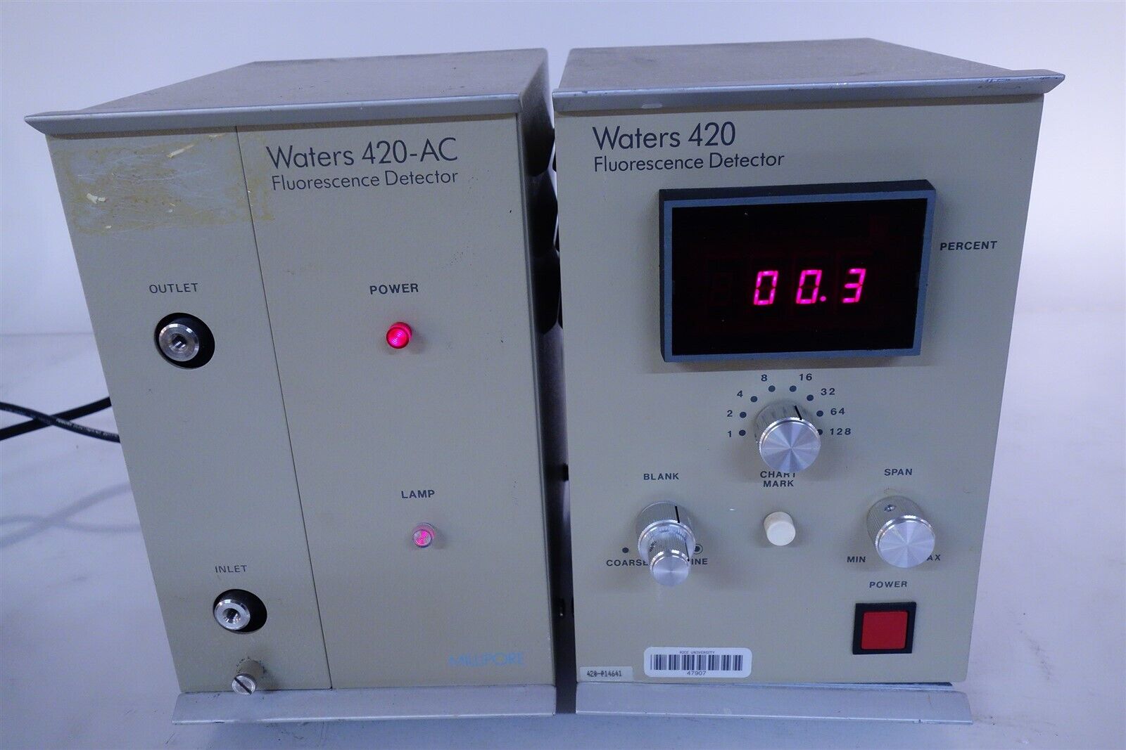 Waters Associates Inc. 420& 420-AC Fluorescence Detector, HPLC / Chromatography