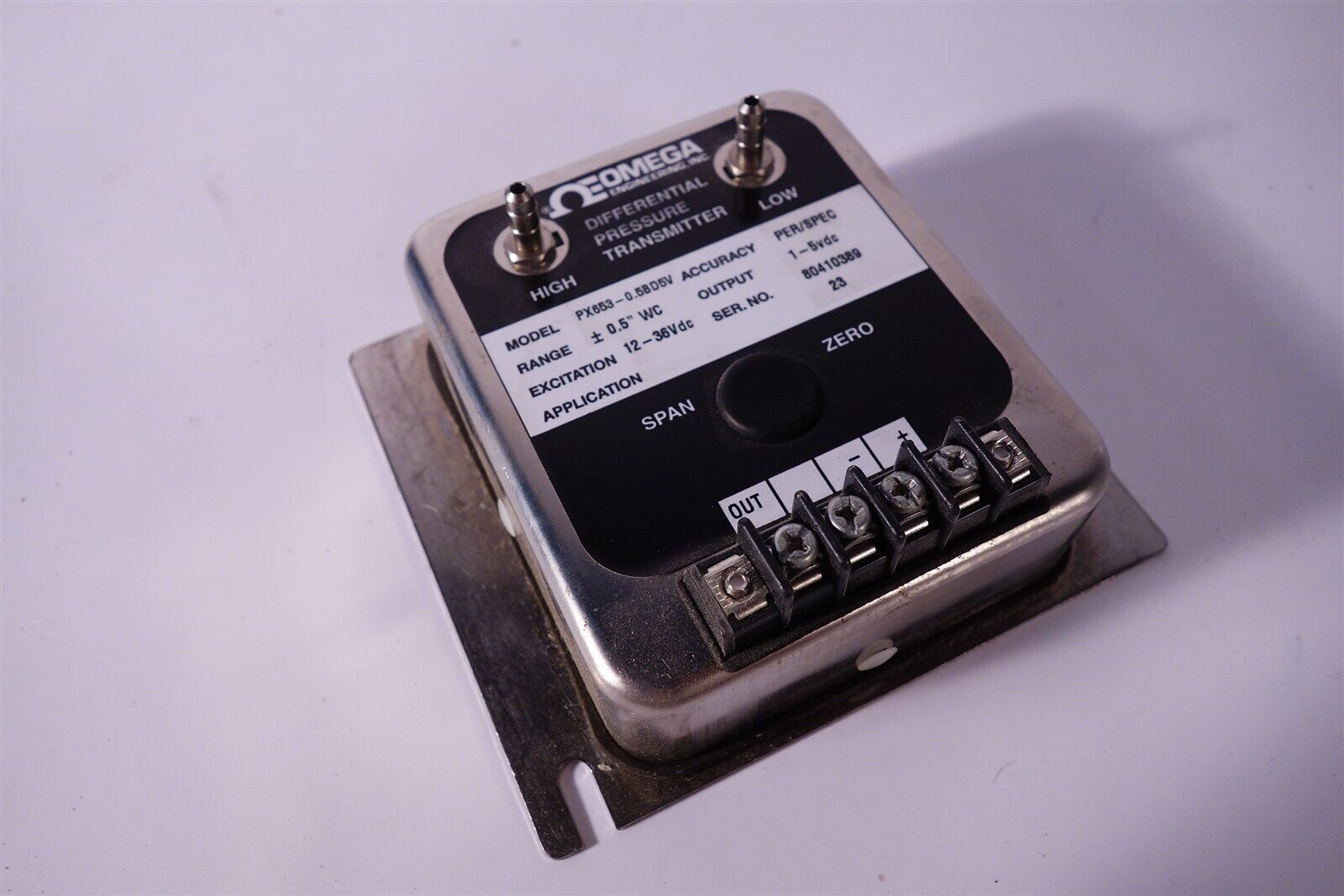 Omega PX653-0.5BD5V Differential Pressure Transmitter 