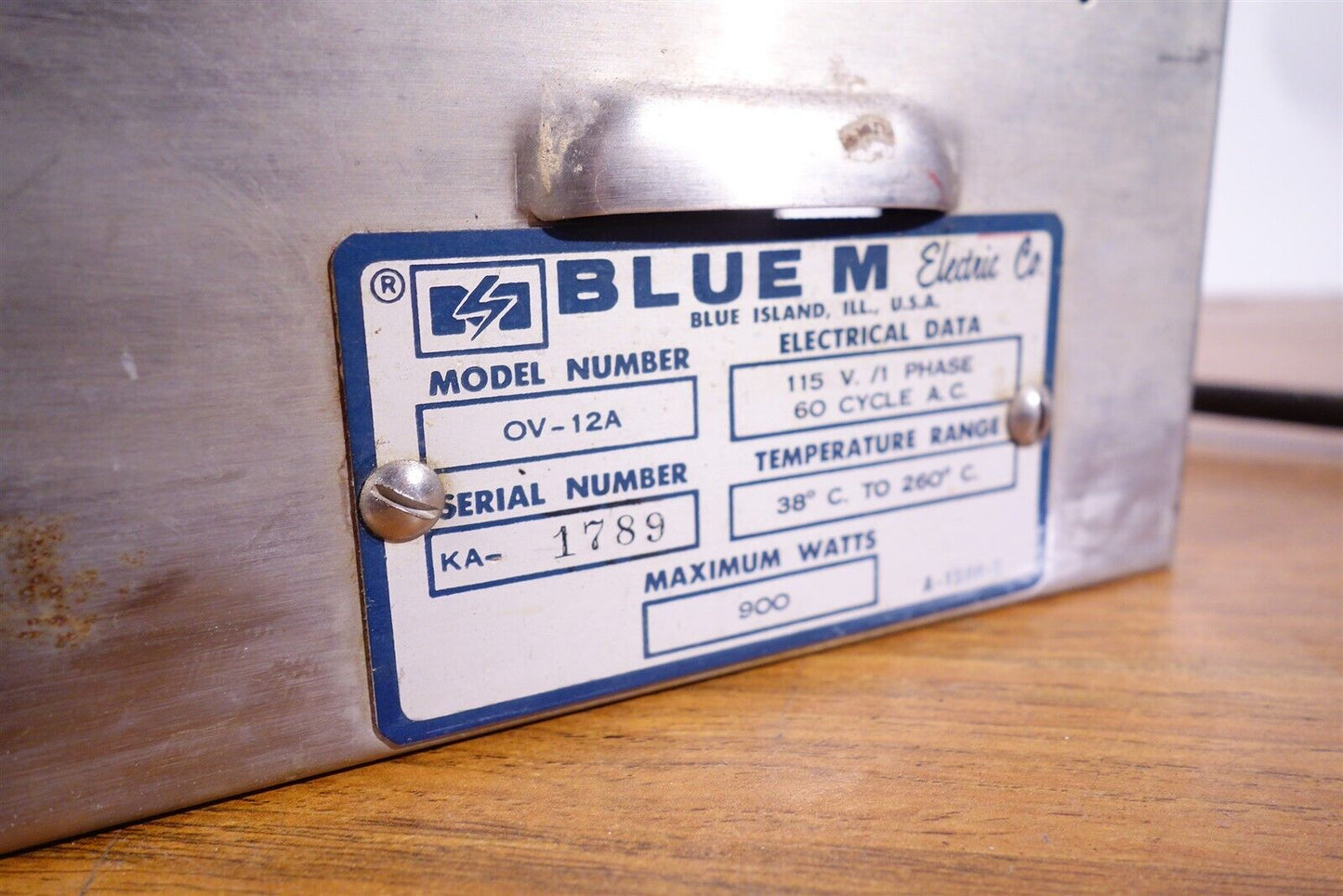 BLUE M OV-12A OVEN INNER DIMENSIONS 12”H X 12”W X 12”D Working Condition 