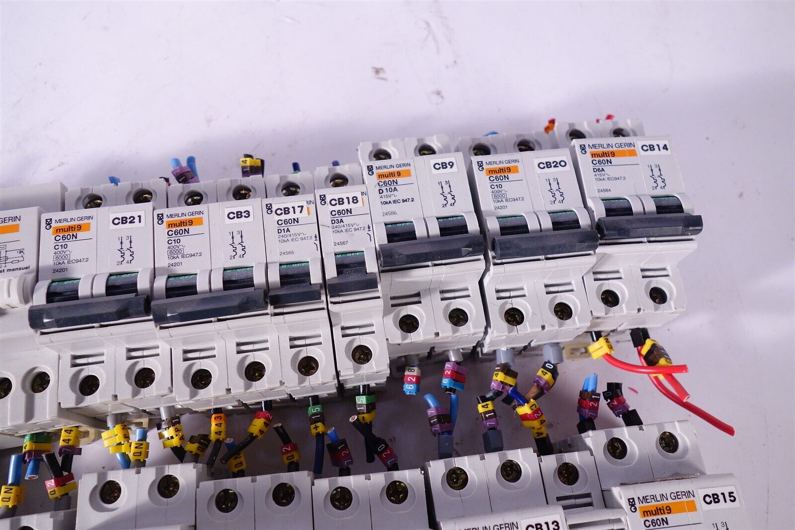 Large Lot of Merlin Gerin Multi9 C60N c10 D6A D20A D4A D3A Circuit Breakers 