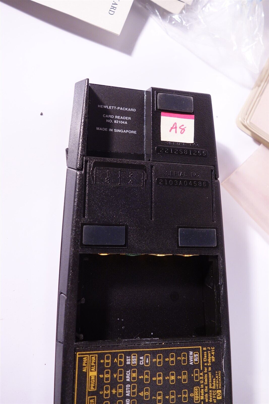 vintage Hewlett Packard HP-41C & 82104A Card Reader, Module manuals calculator