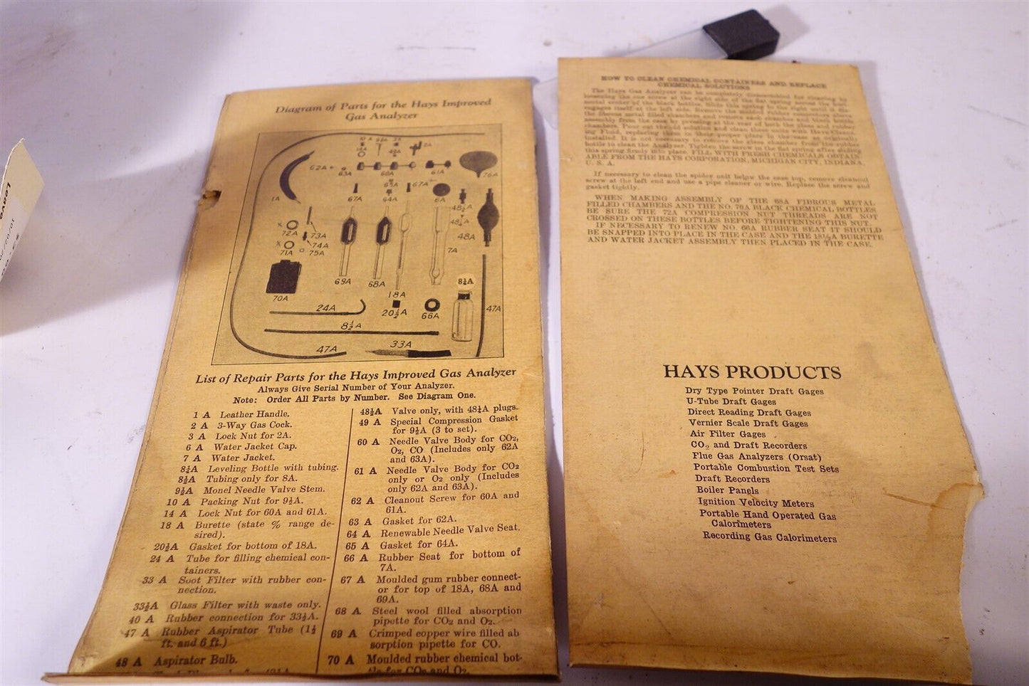 Hays Orsat Analyzer 621a-31-30 - Vintage 