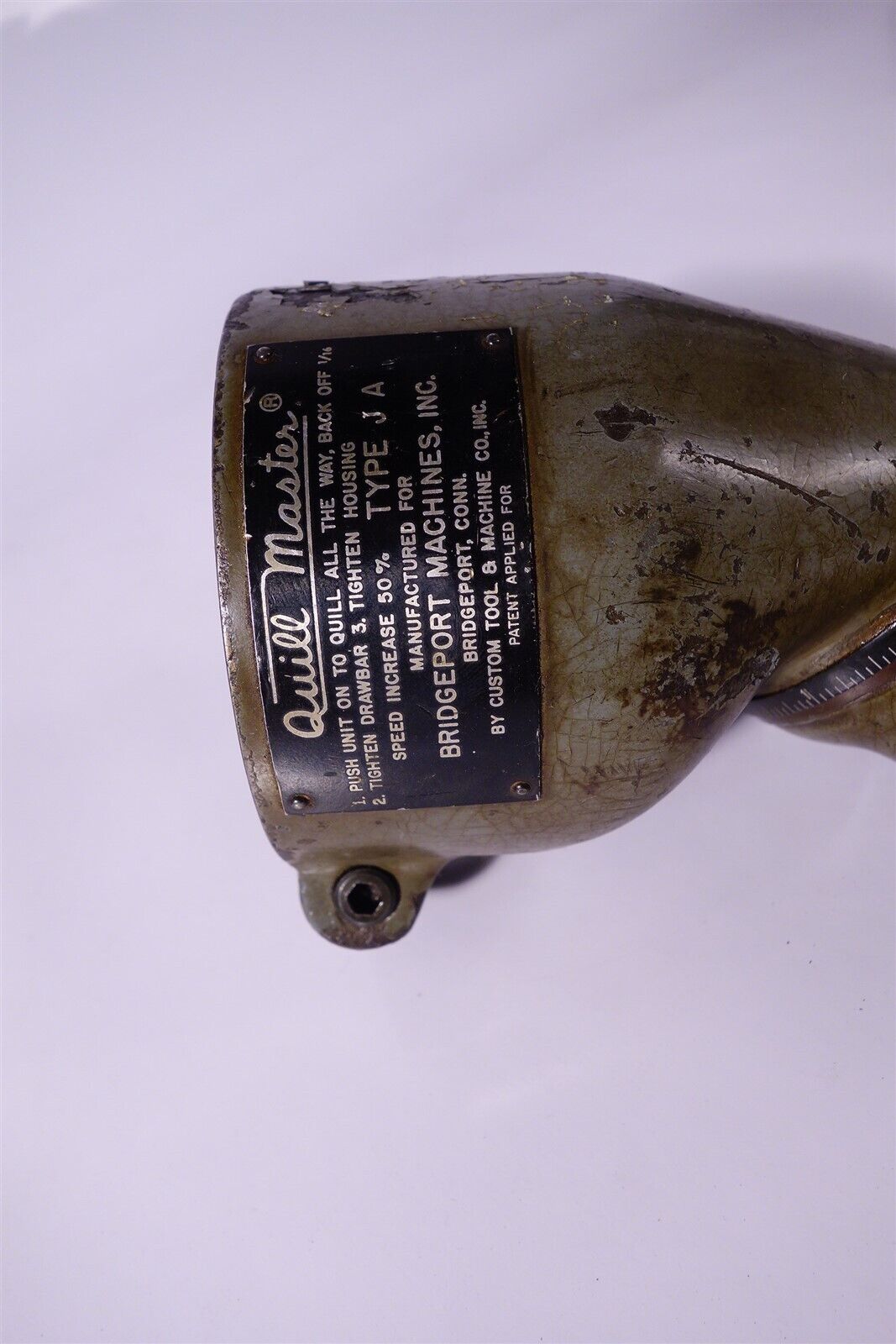 Bridgeport Quill Master Type JA milling head