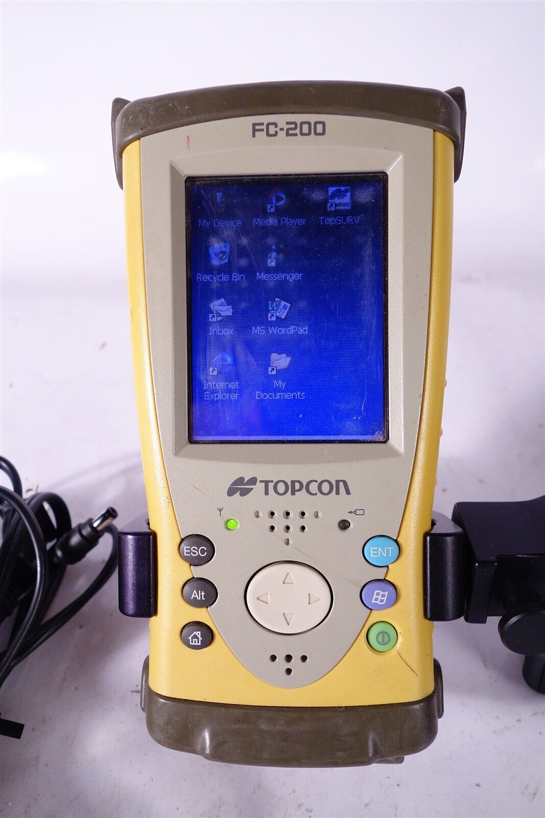 TOPCON FC-200 Total Station Data Collector + Bracket + Battery + Charger + Case 