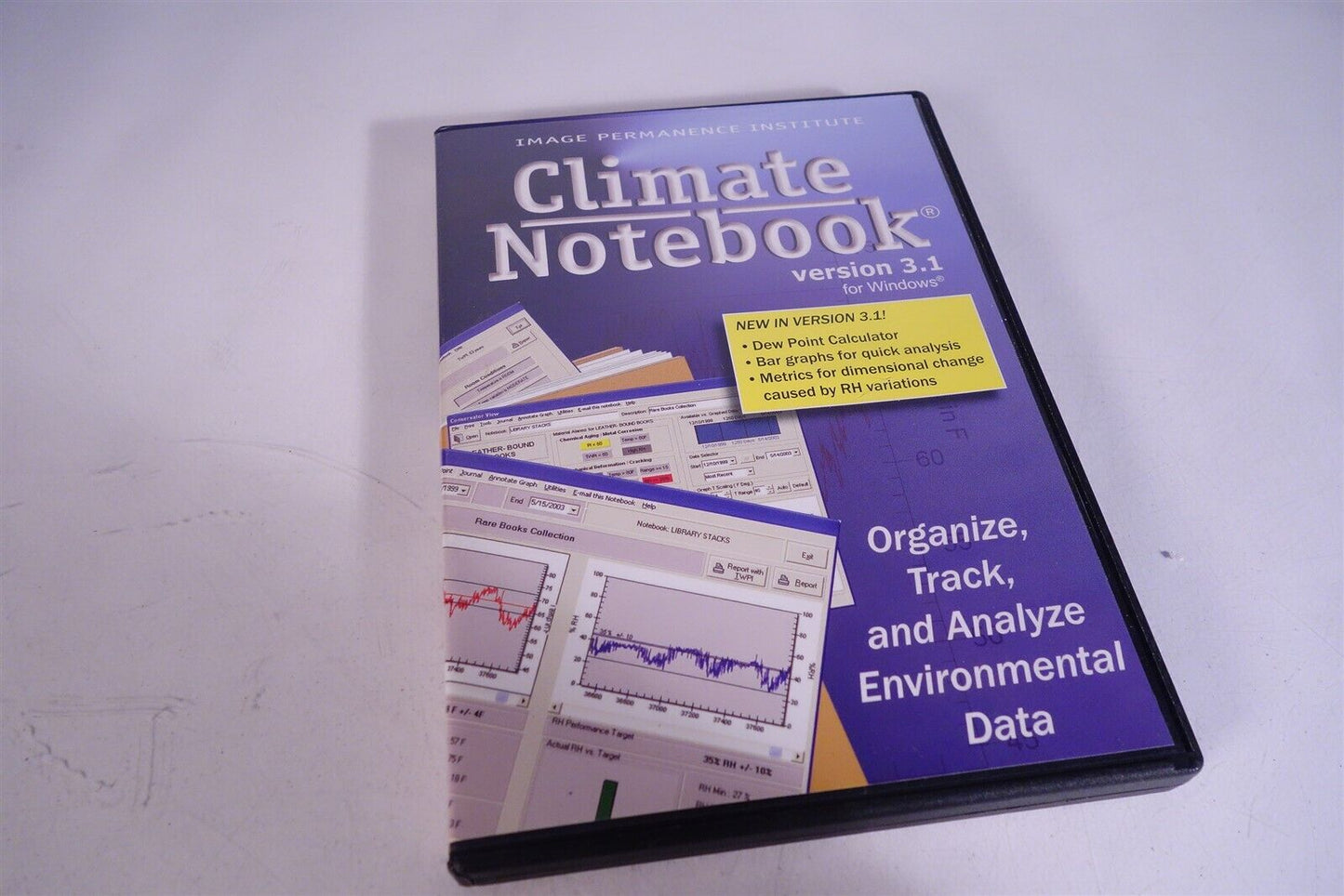 Image Permanence Institute: Climate Notebook software for microsoft version 3.1
