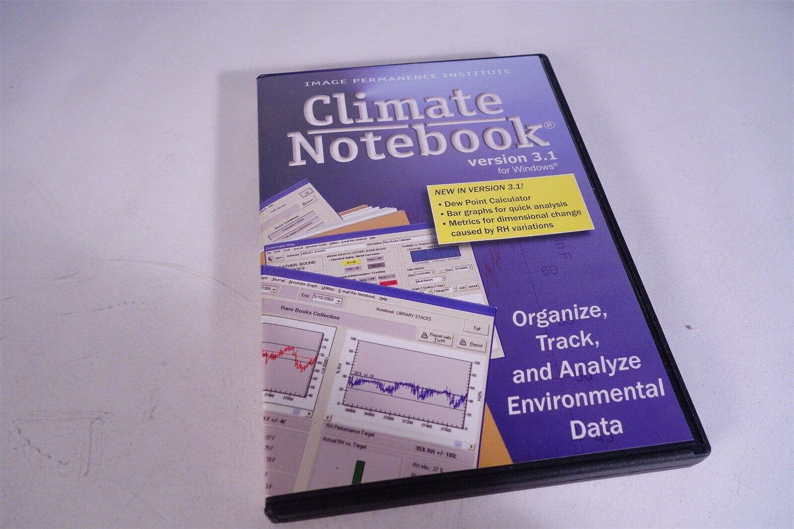 Image Permanence Institute: Climate Notebook software for microsoft version 3.1