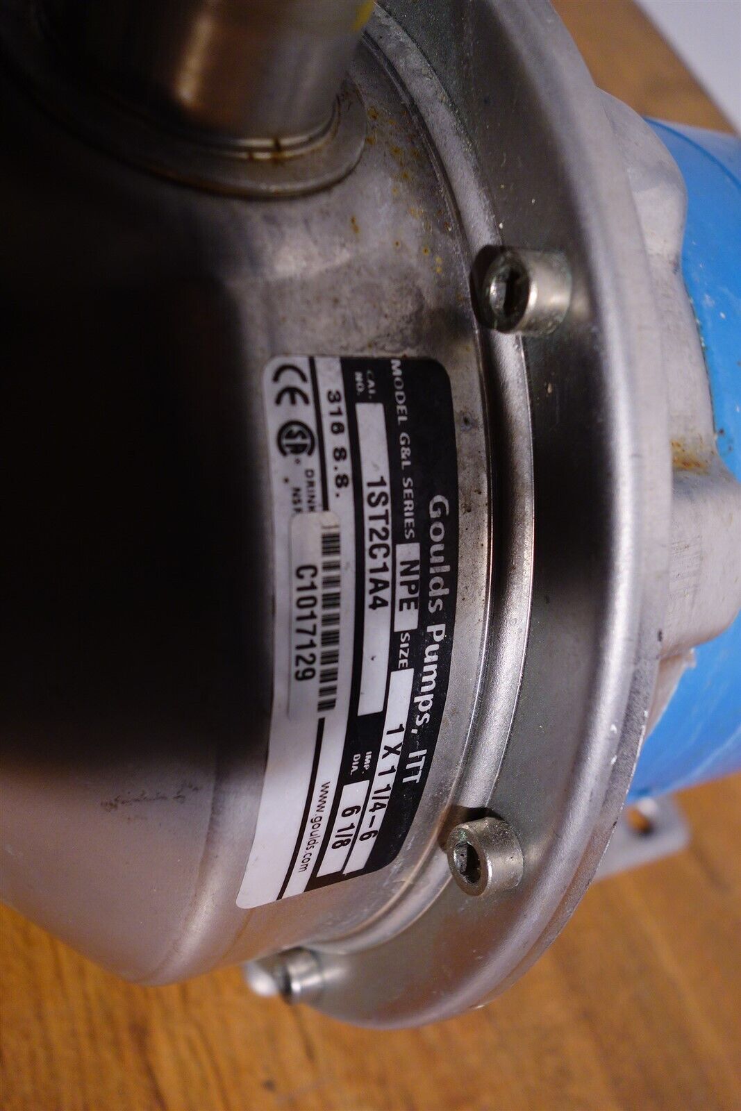 Goulds NPE Stainless Pump with 1/2HP Motor 1x1/4x6 
