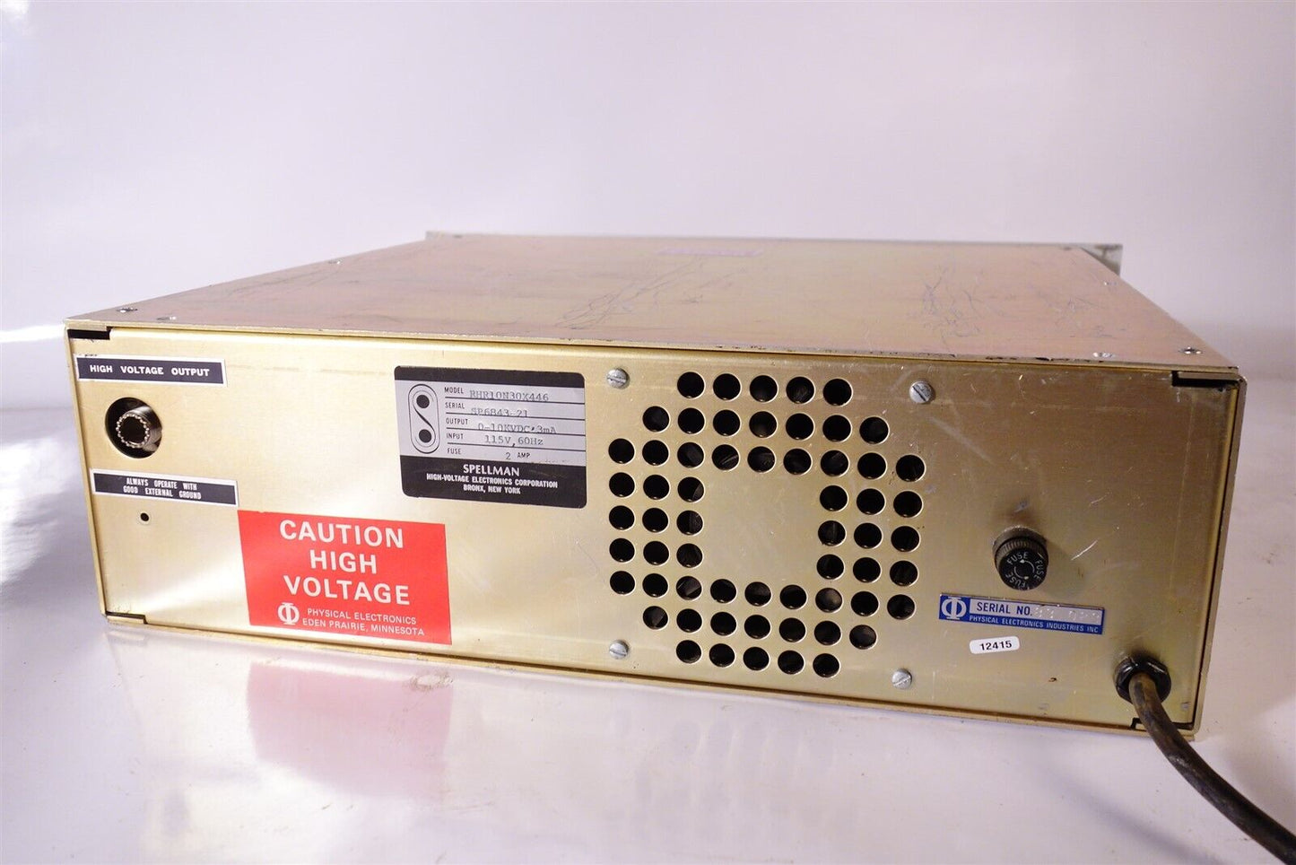 PHI Spellman 10KV DC PHI RHR10N30x446 20-085 Power Supply 