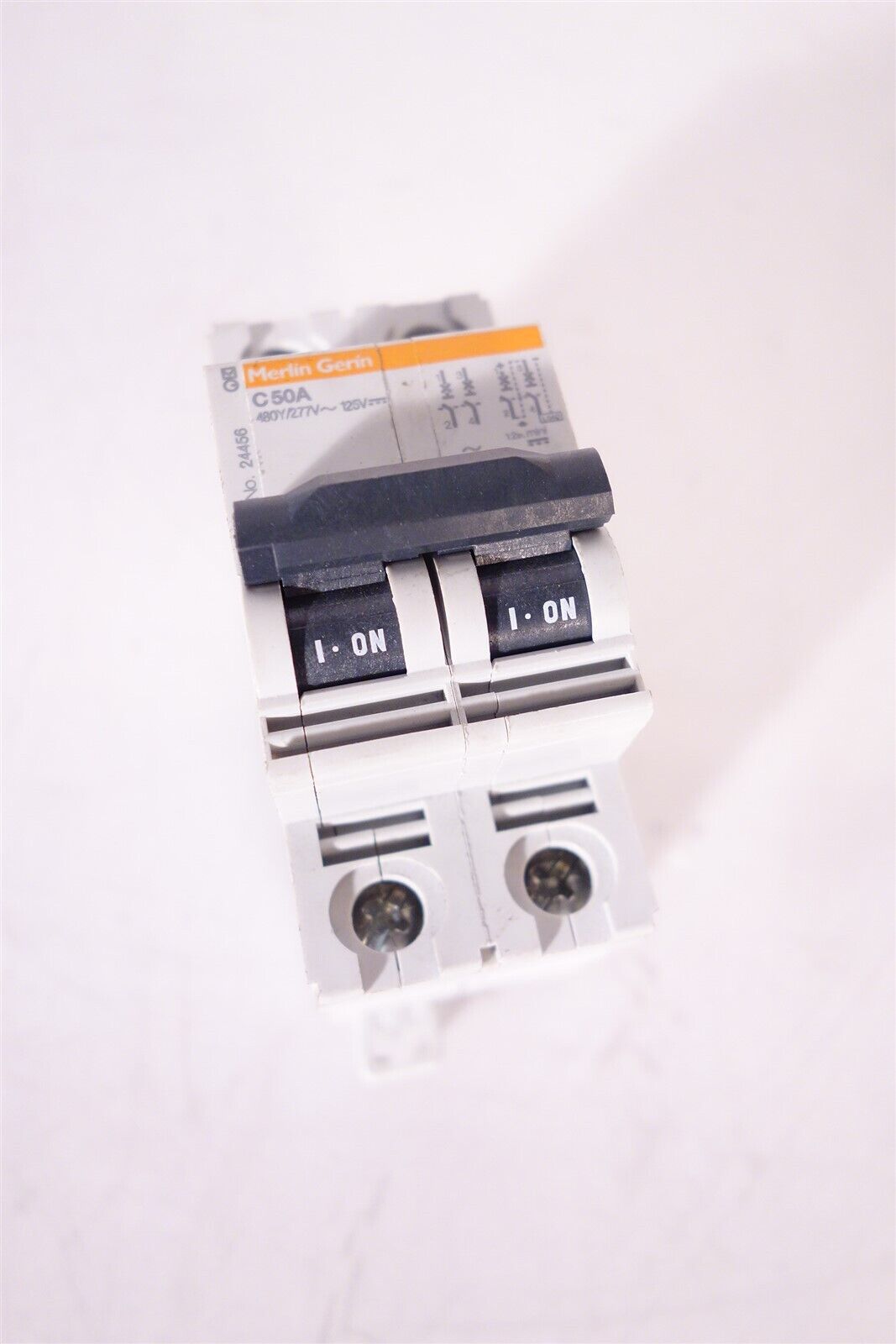 Merlin Gerin 24456 Multi 9 C60 C 50A 2p 480Y/277V Din Rail Mount Breaker Used
