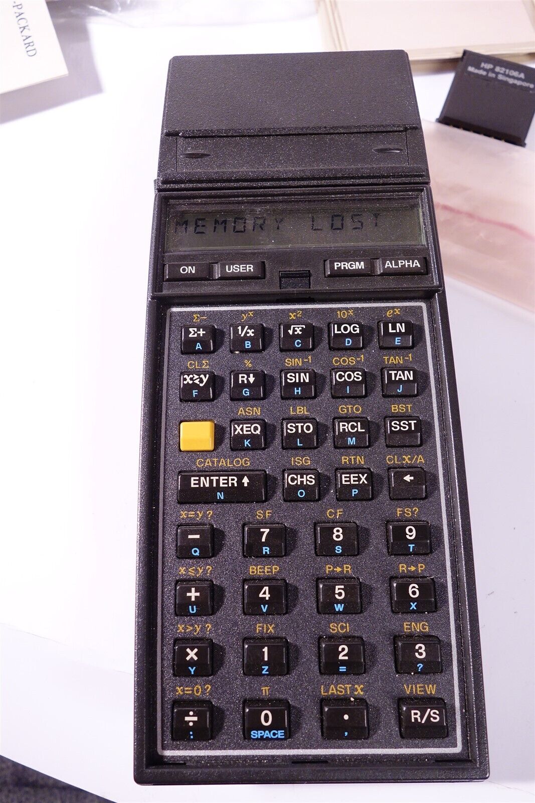 vintage Hewlett Packard HP-41C & 82104A Card Reader, Module manuals calculator