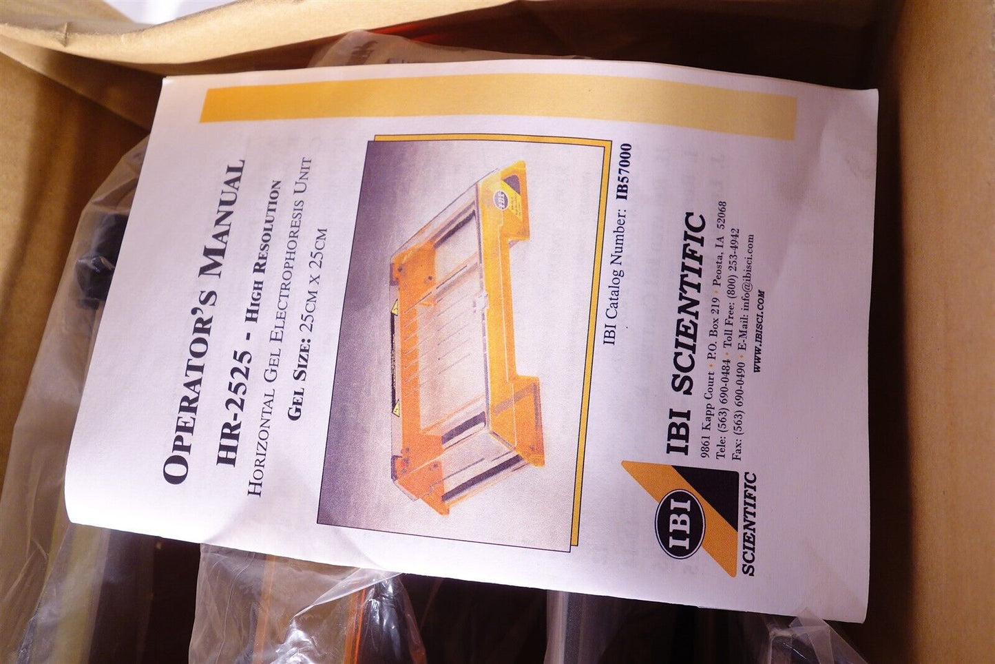 IBI Scientific HR2525 Horizontal Gel Electrophoresis System NEW 