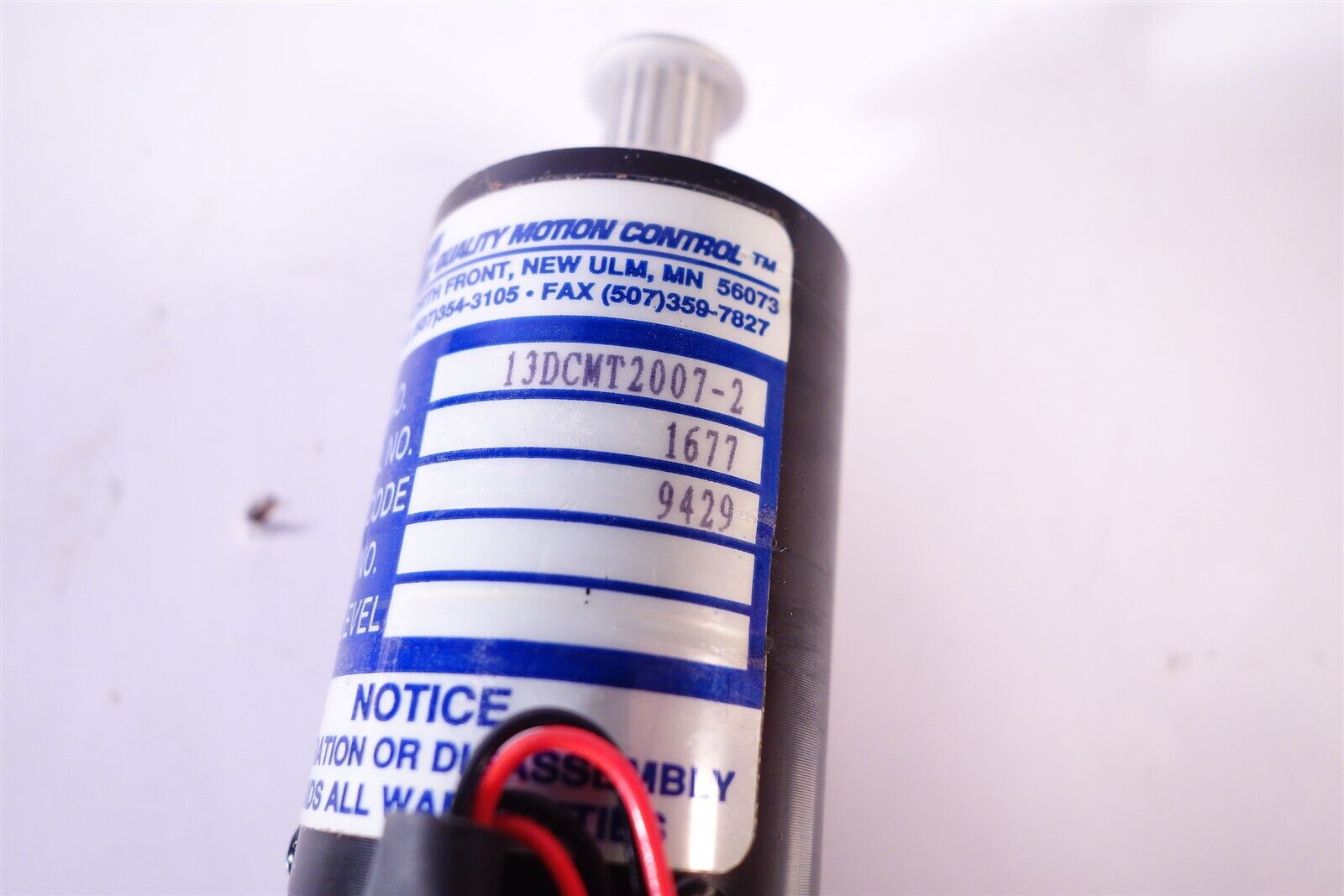 Quality Motion Control 13DCMT2007-2 DC Servo Motor / Stepper