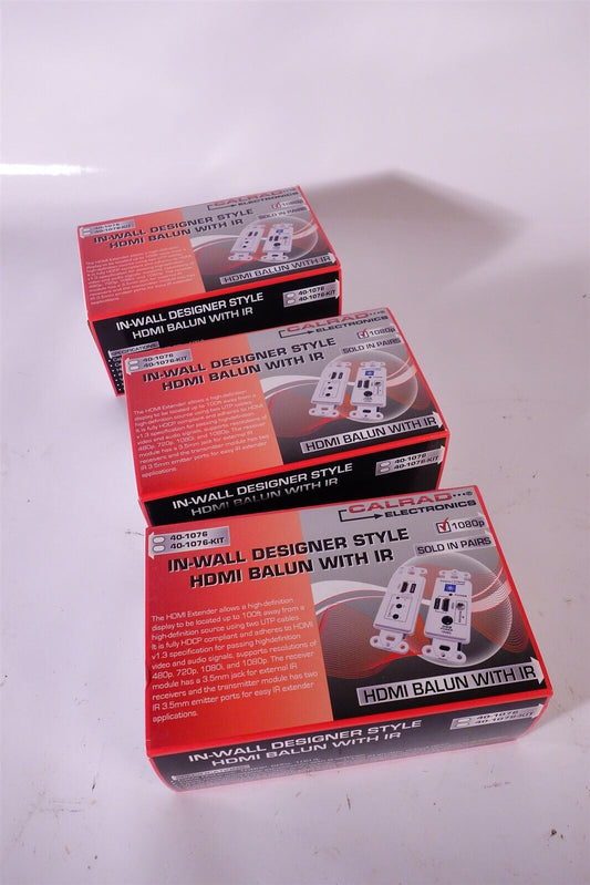 Lot of 3 Calrad 40-1076-KIT HDMI WALLPLATE BALUN 2 CAT5/E 
