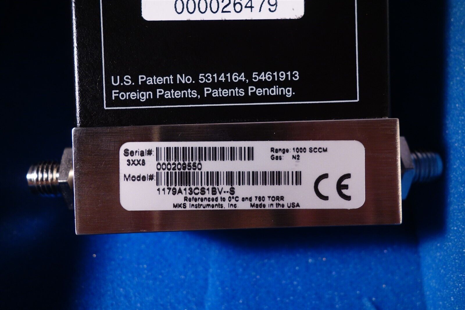 MKS Mass-Flo Controller 1179A13CS1BV..S 1000SCCM N2 