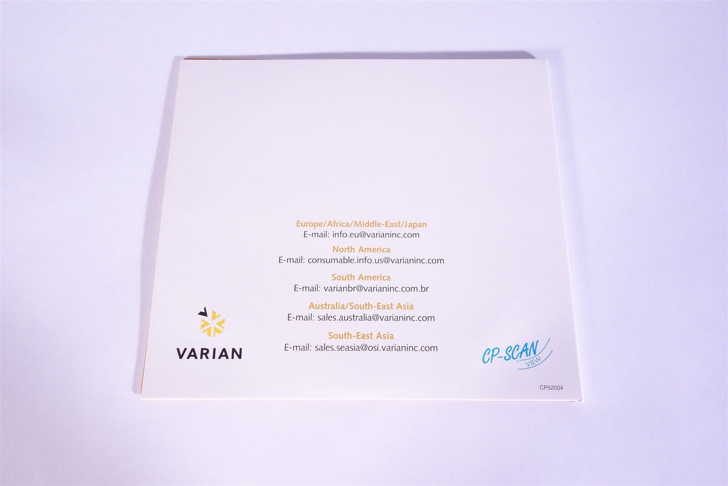 Varian CP-Scanview Chromatography Applications Database